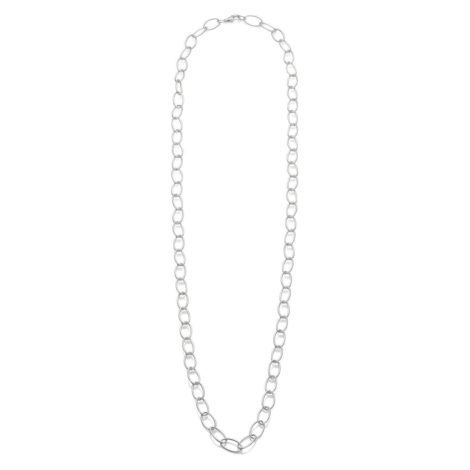 Necklace long anchor silver