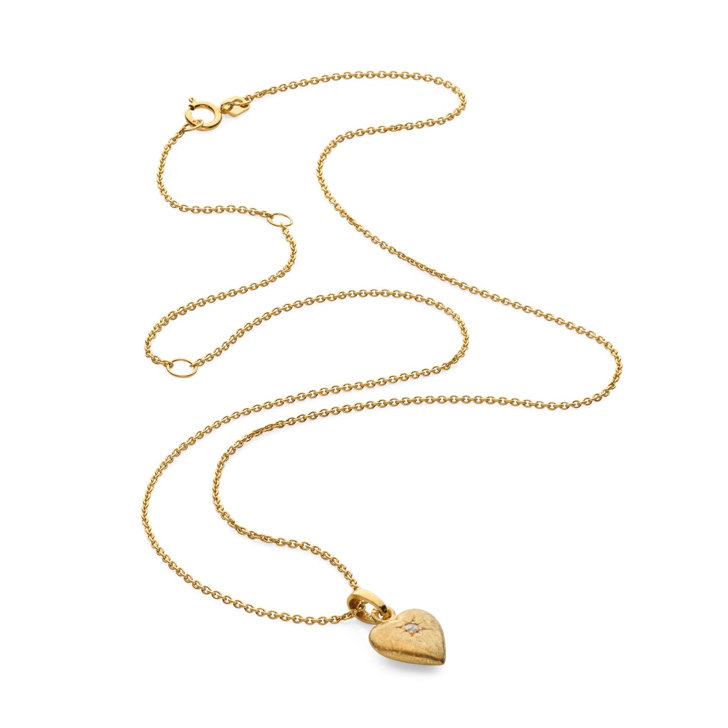 Anniversary necklace with pendant heart