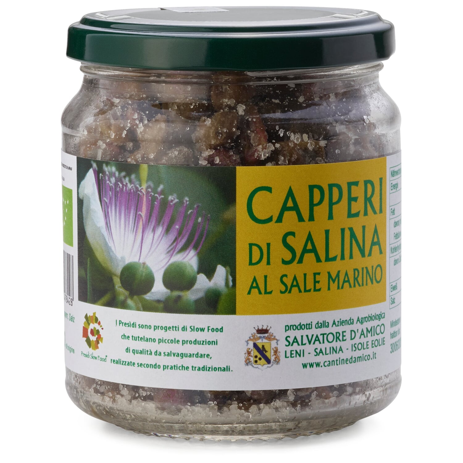 Salted organic capers from Salina