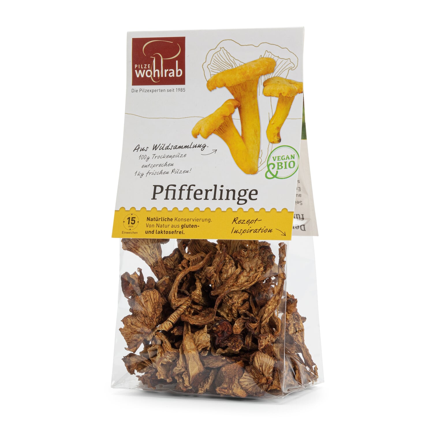 Dried organic chanterelles
