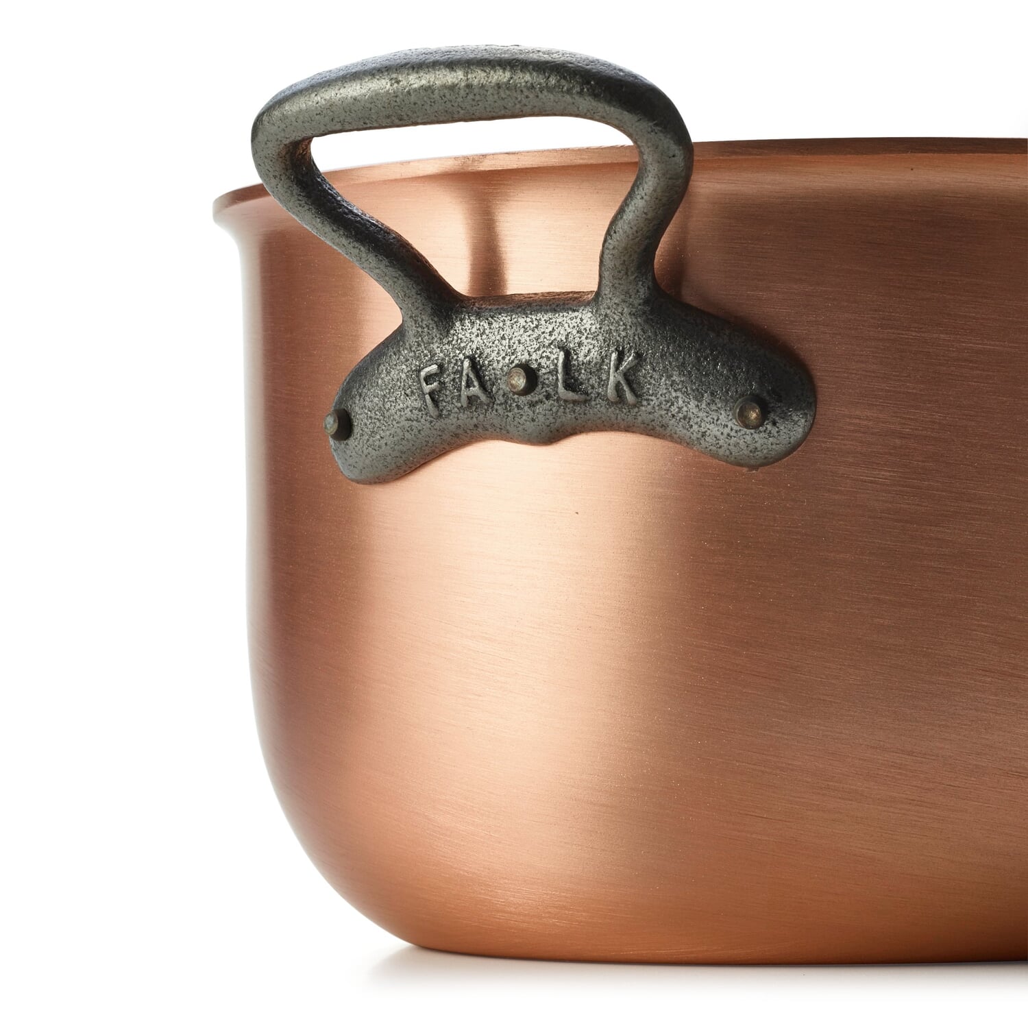 Heavy copper pot conical