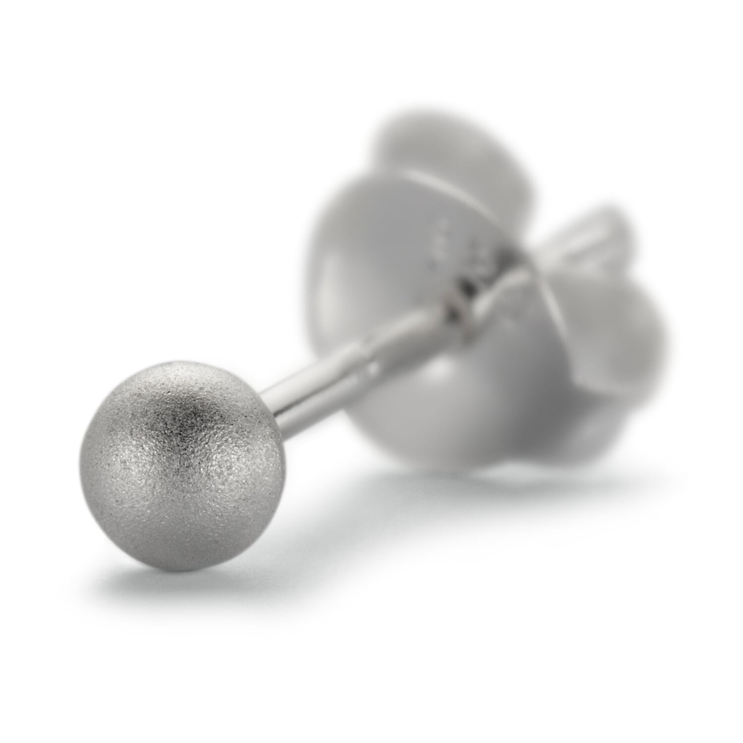 Stud earrings satin ball