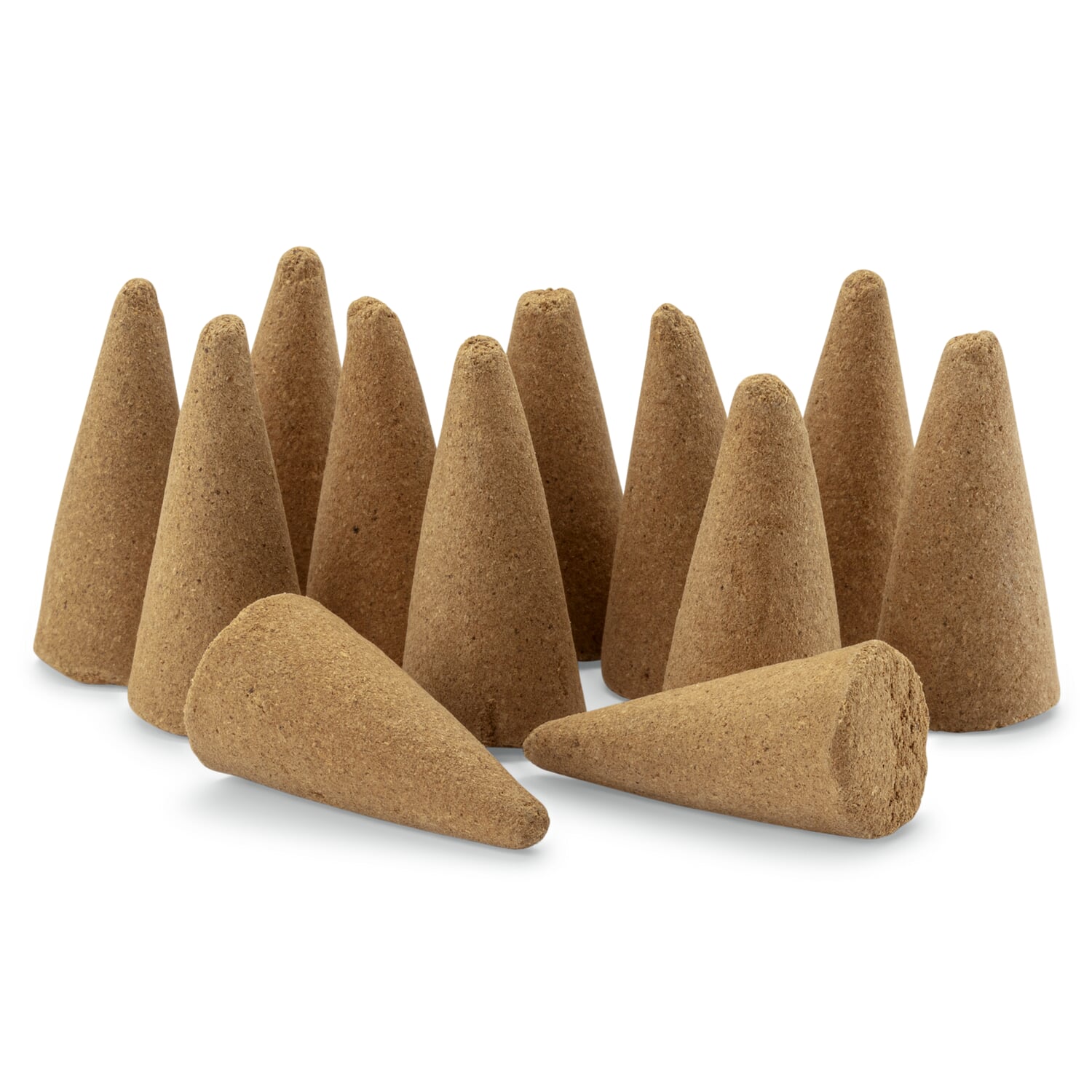 Incense cones with essential oils