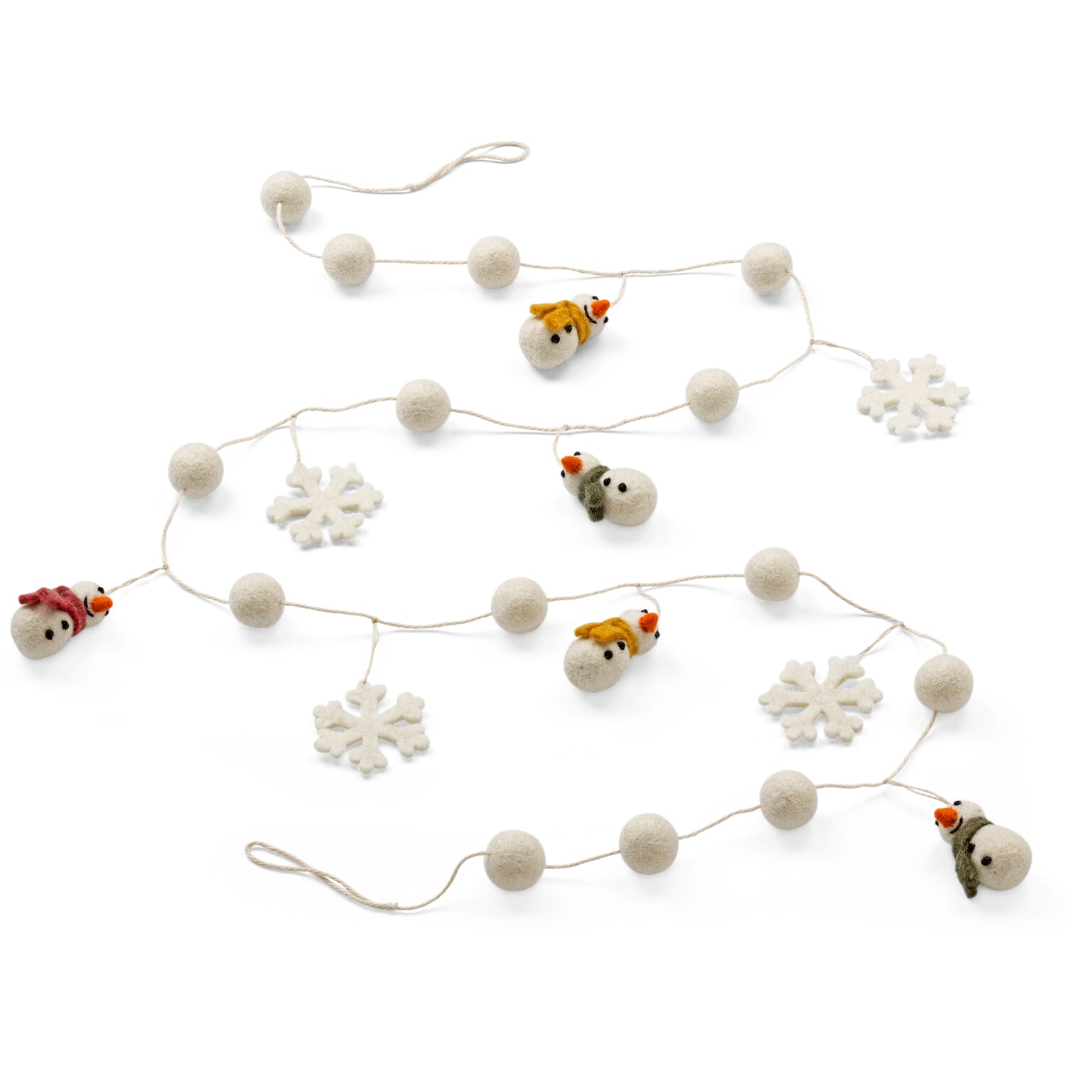 Felt snowman garland