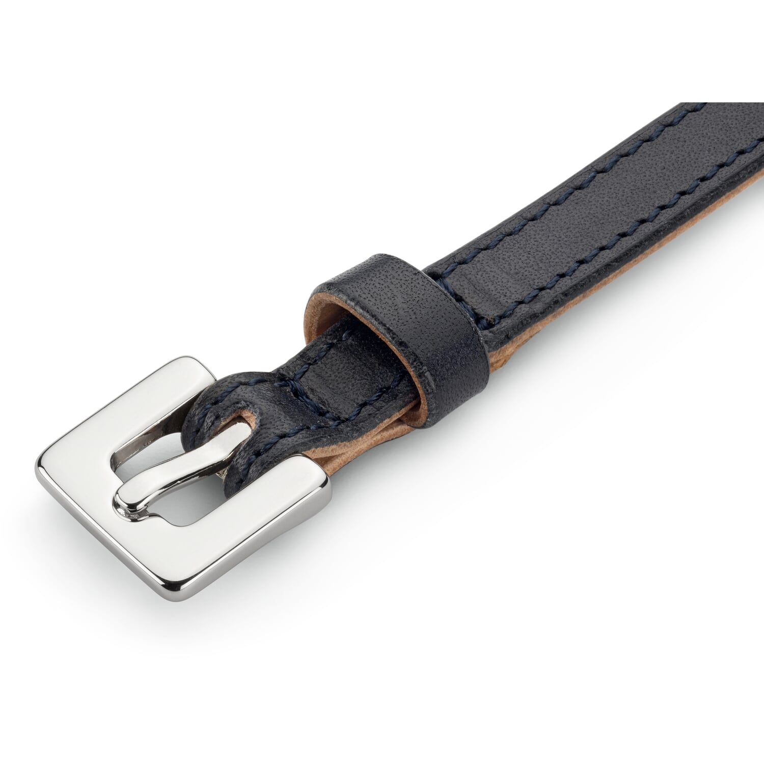 Ladies leather belt narrow