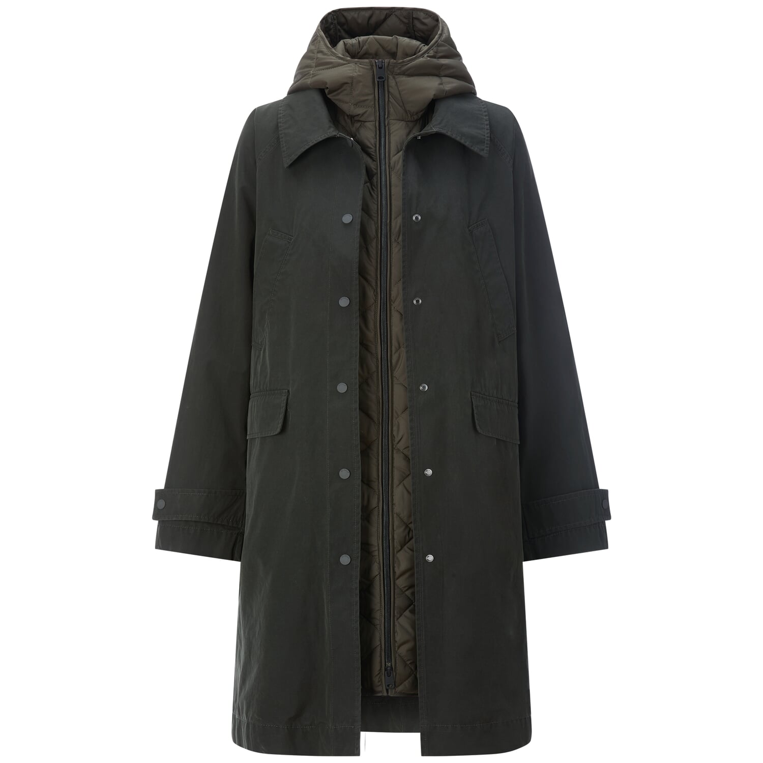 Ladies' trench coat 2in1 with vest