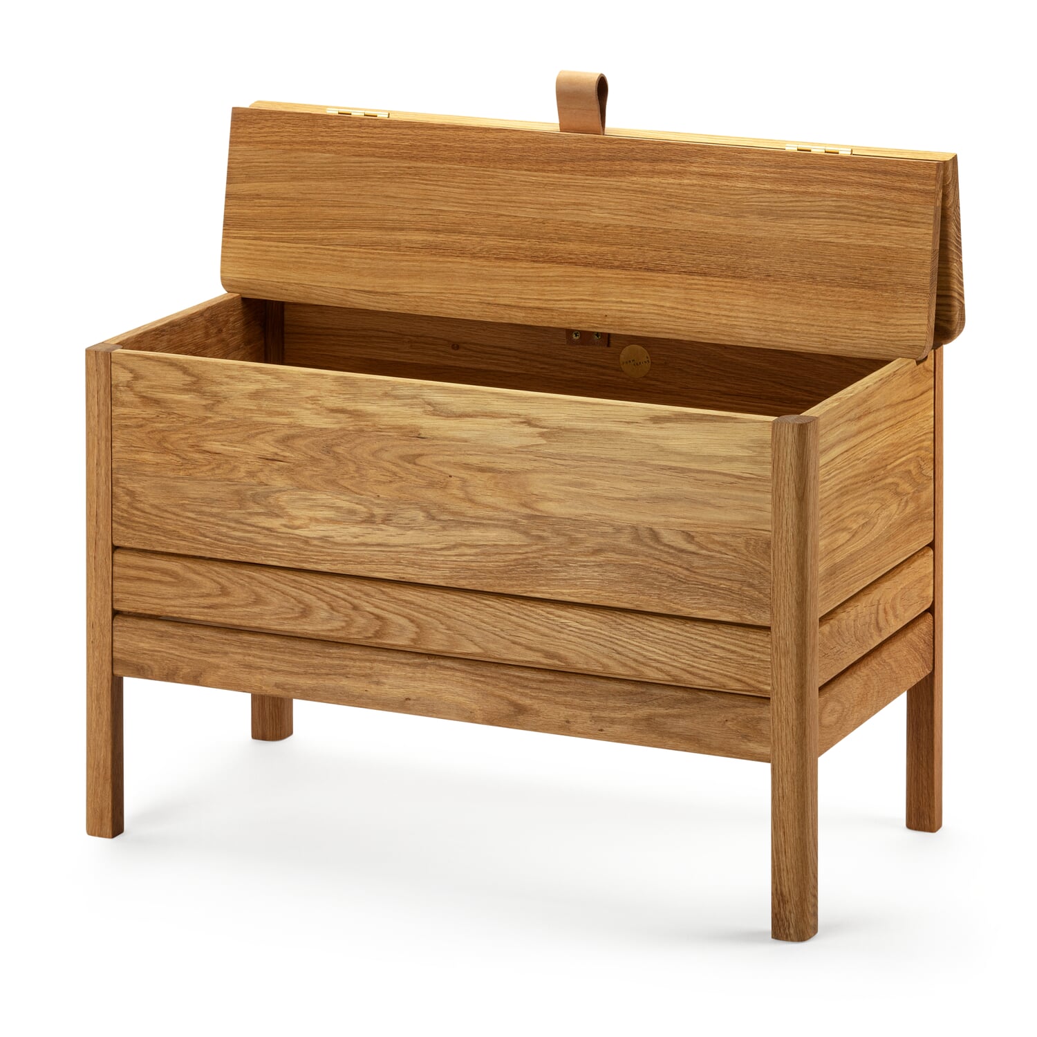 Chest bench oak wood short