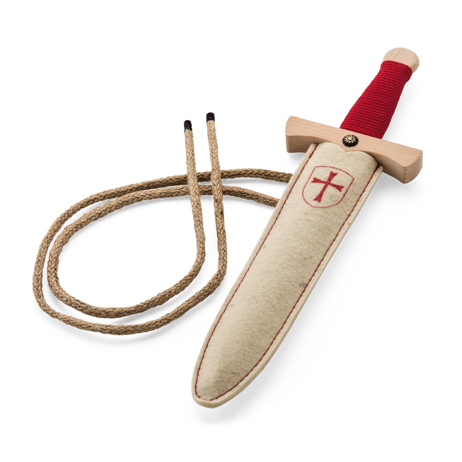 Knight dagger with felt scabbard crusader