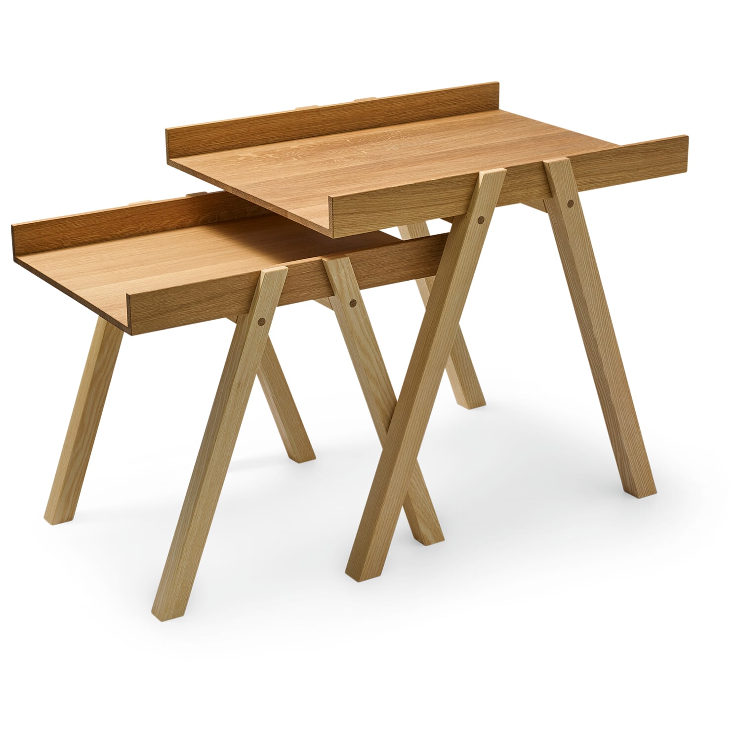 Oak and ash set tables