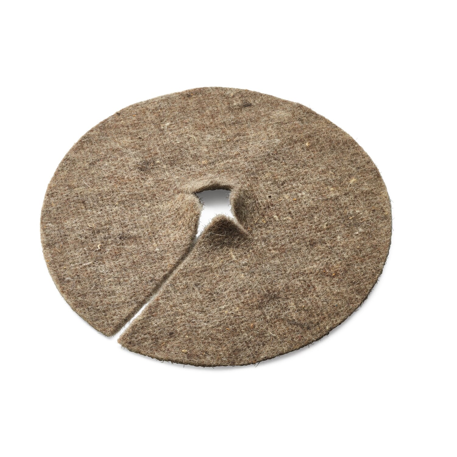 Mulch disk sheep's wool felt