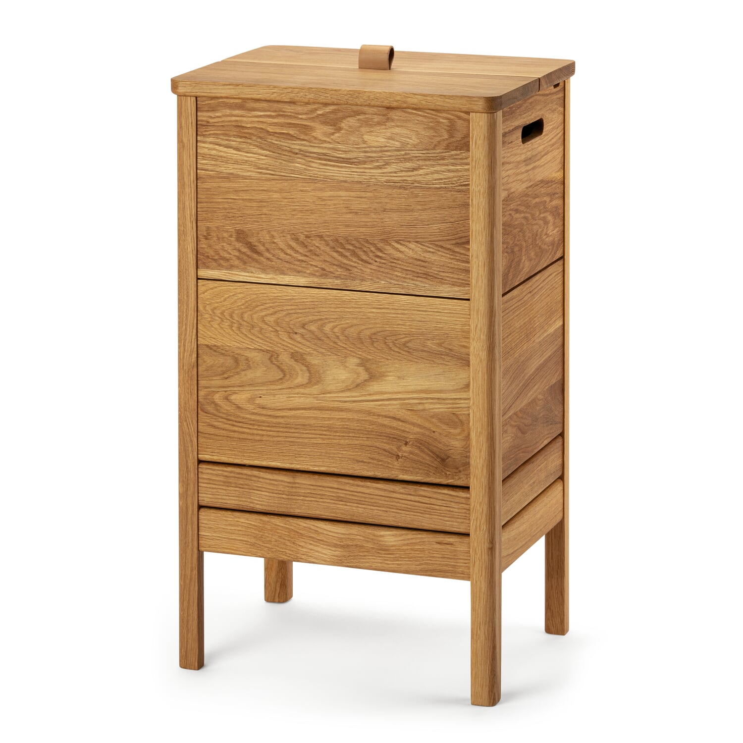 Laundry and storage chest oak wood