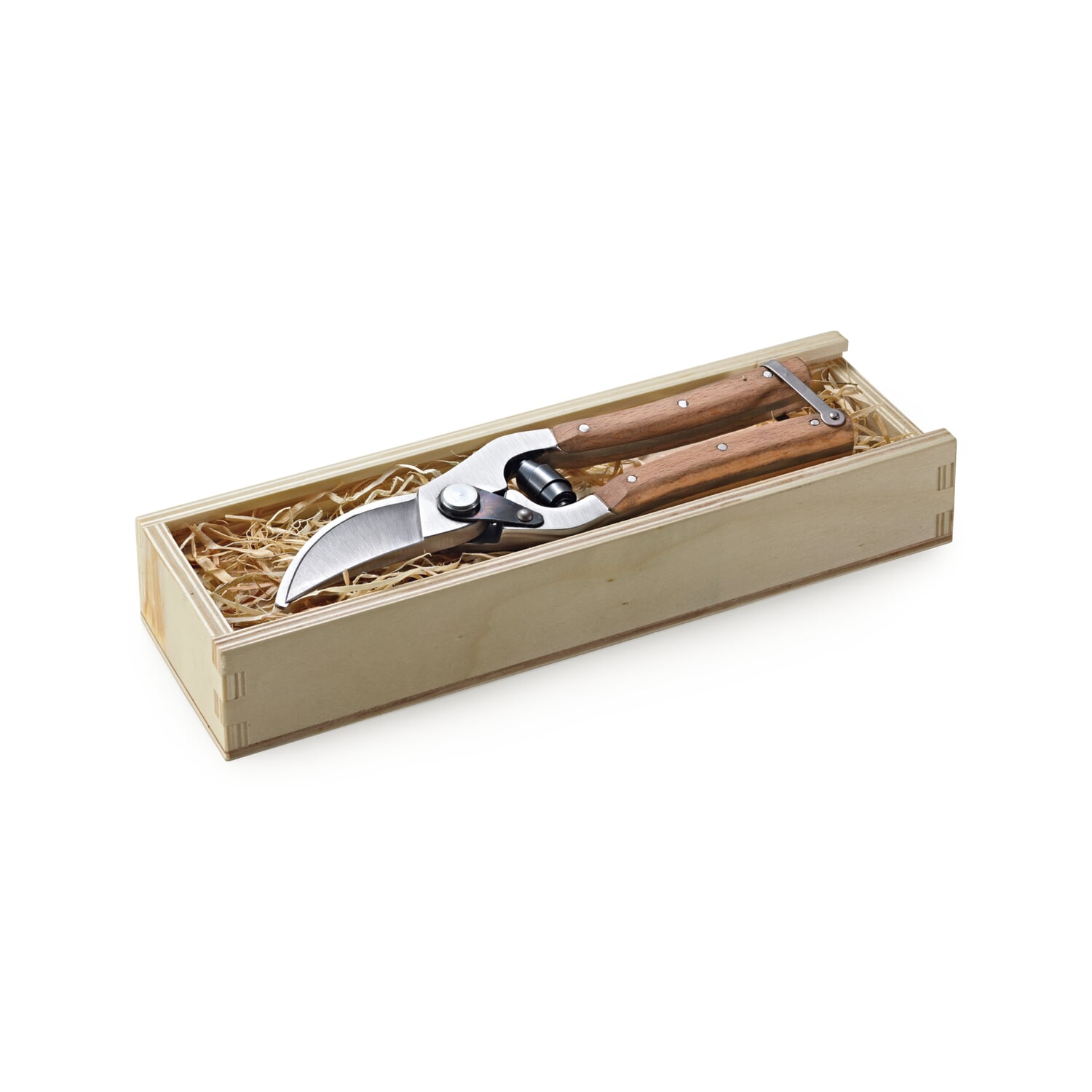 Garden shears wooden handle