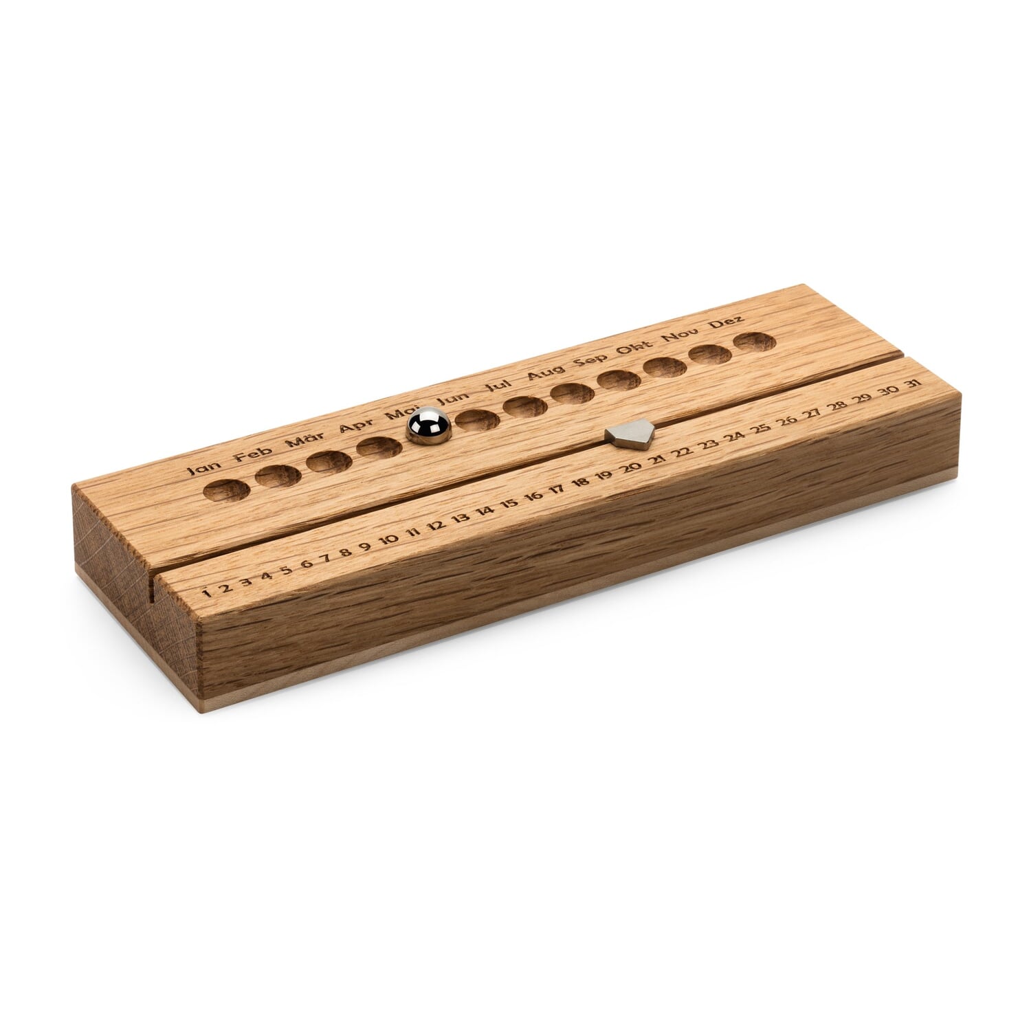 Perpetual calendar oak and maple