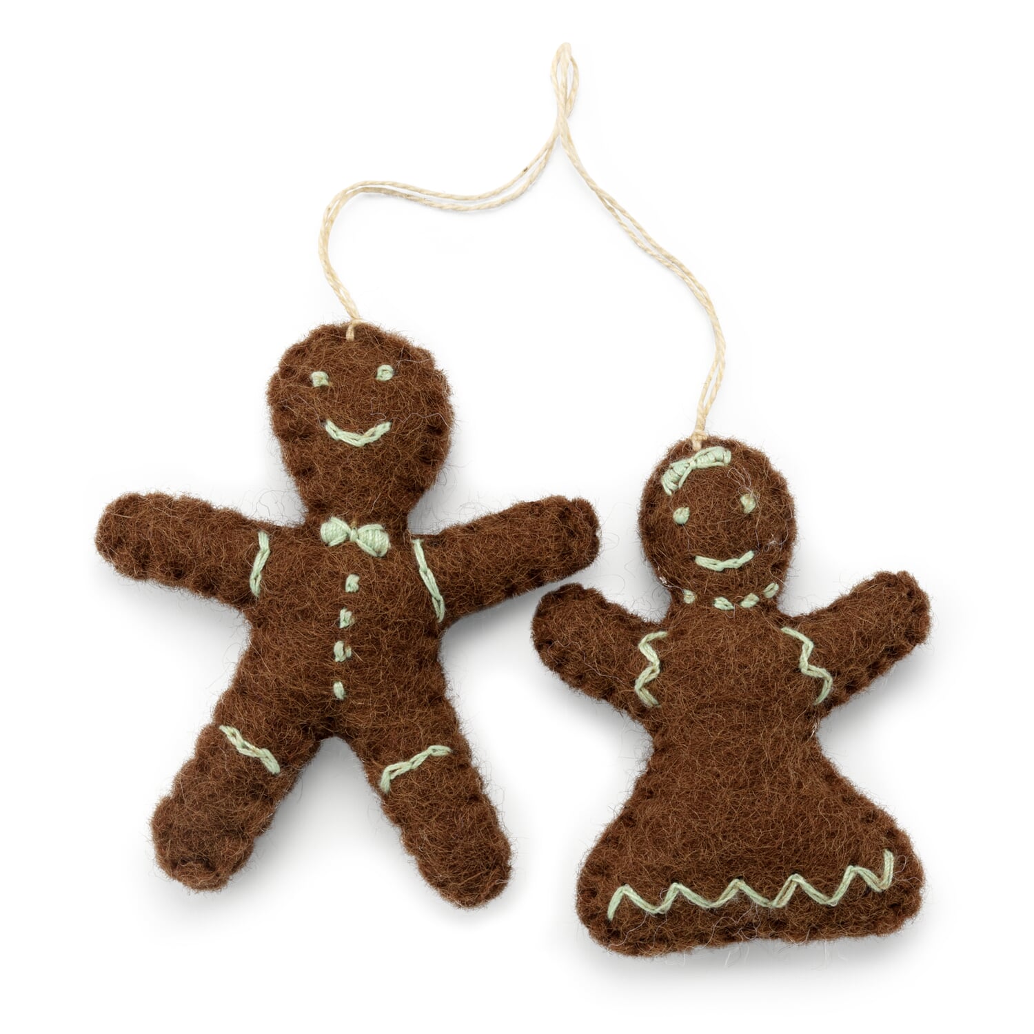 Gingerbread figures felt