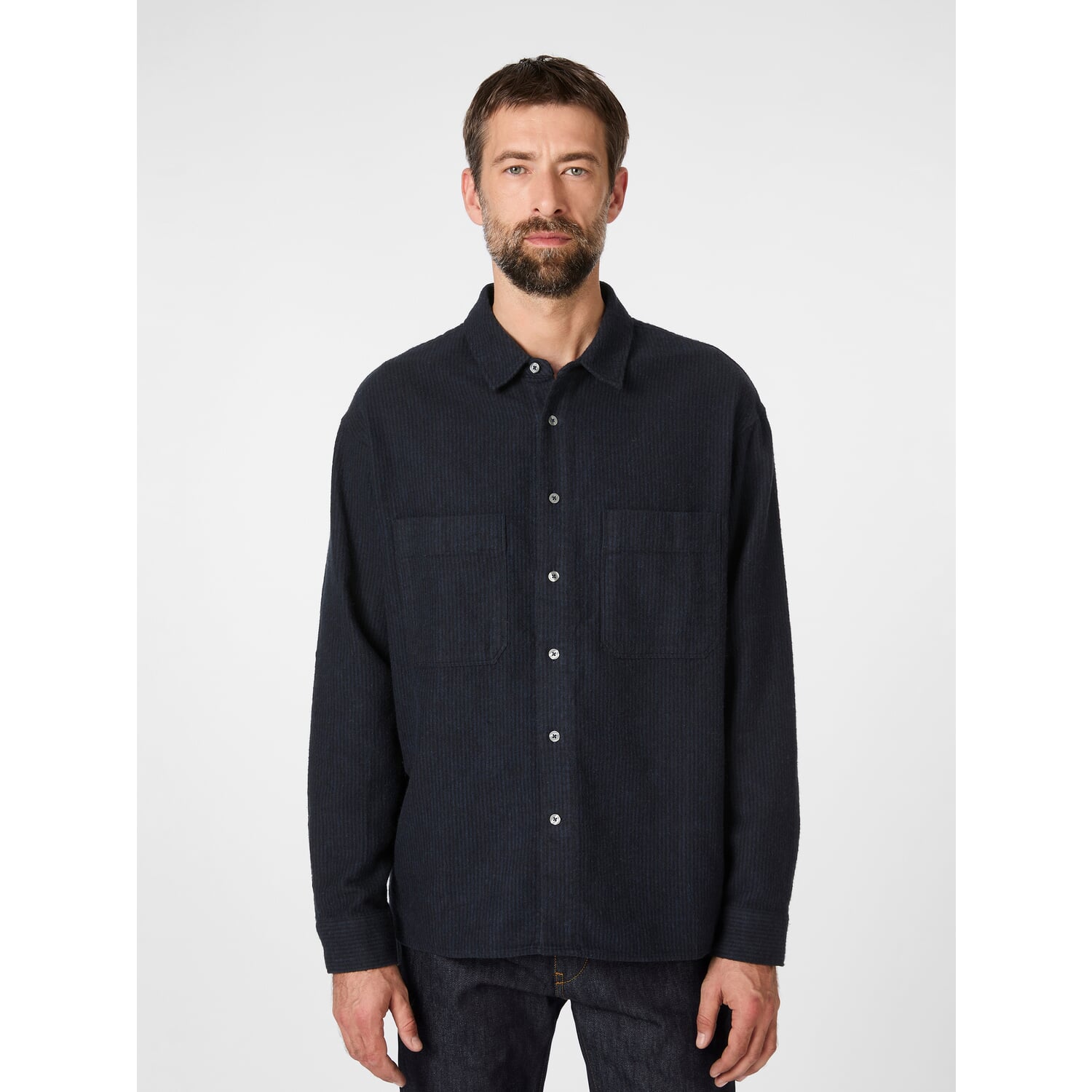 Mens shirt jacket striped