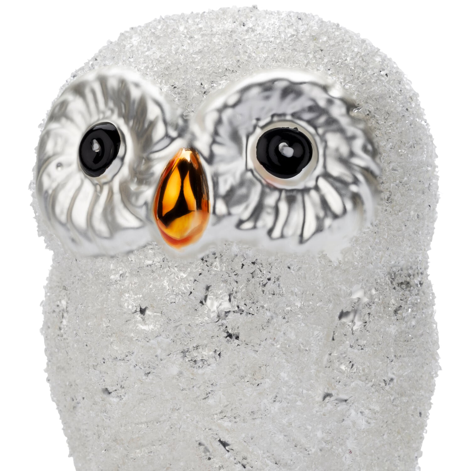 Lauscha glass snowy owl traditional