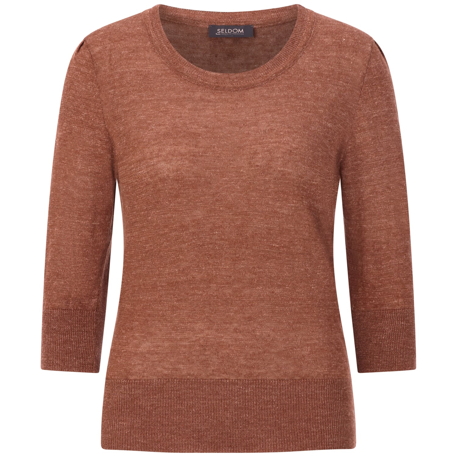 Ladies' knitted shirt three-quarter sleeve