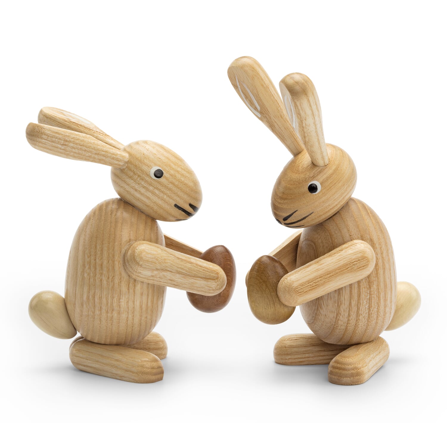Easter bunny pair ash wood