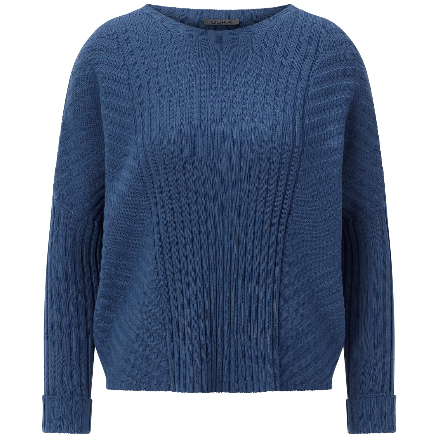 Women's ribbed knitted sweater