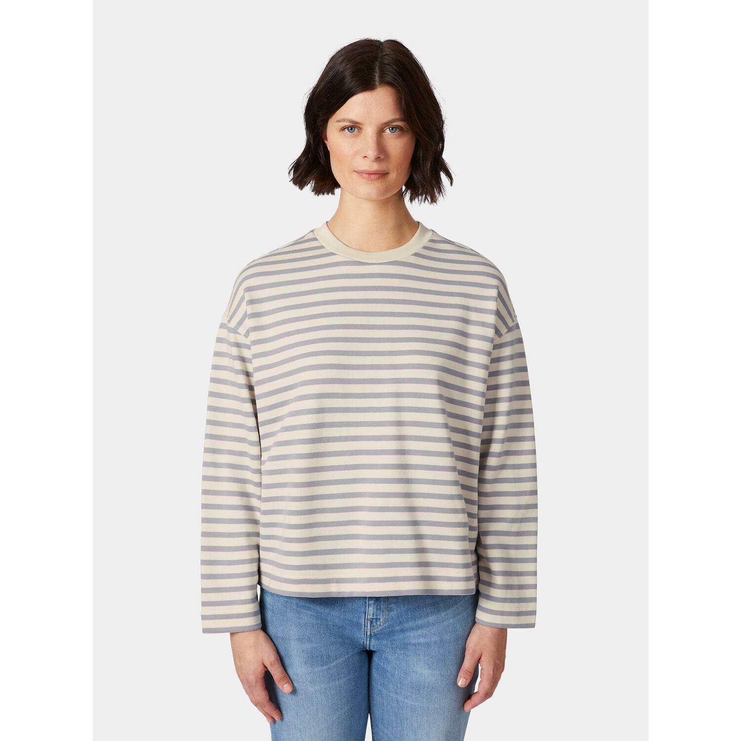 Ladies sweatshirt striped