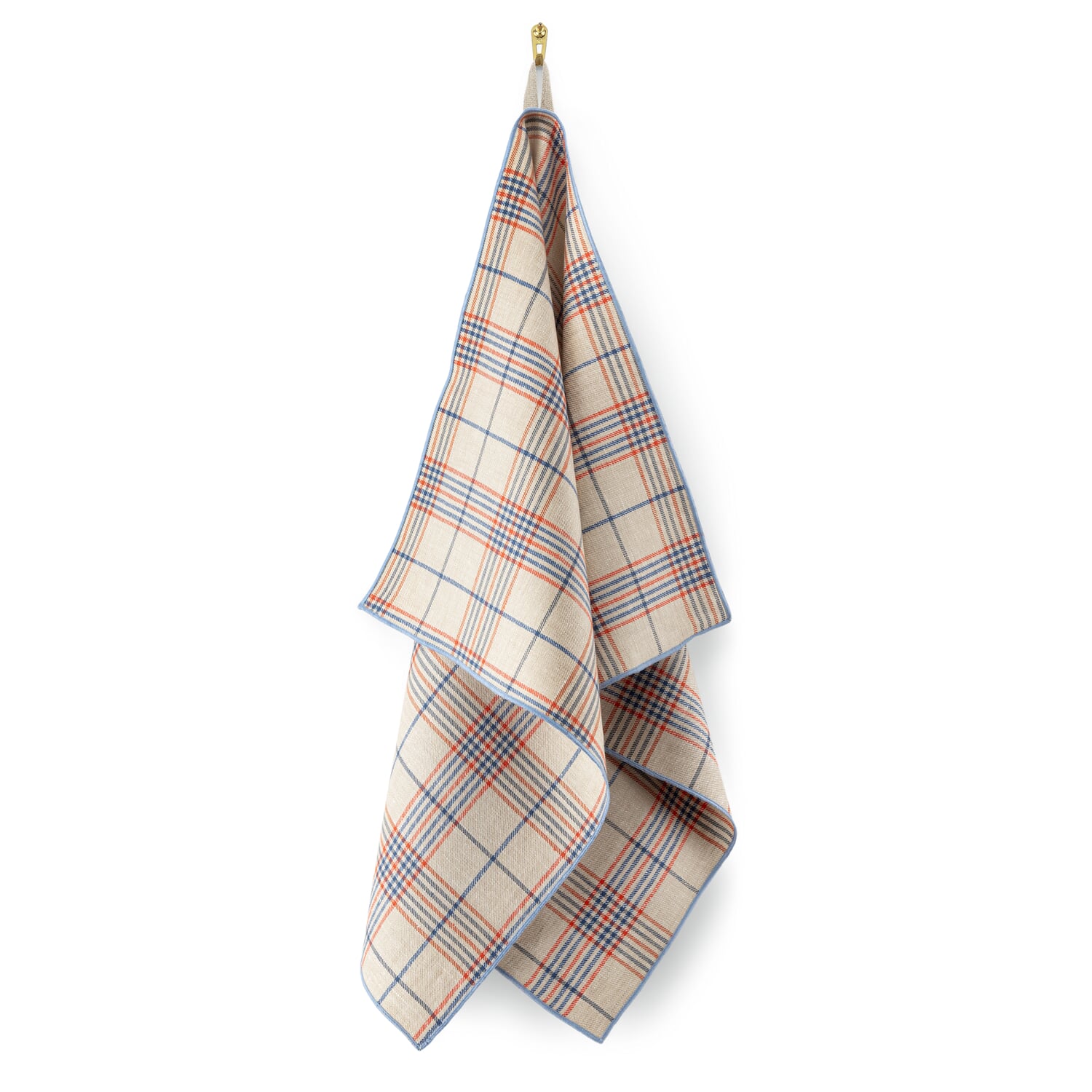 Tea towel linen plaid
