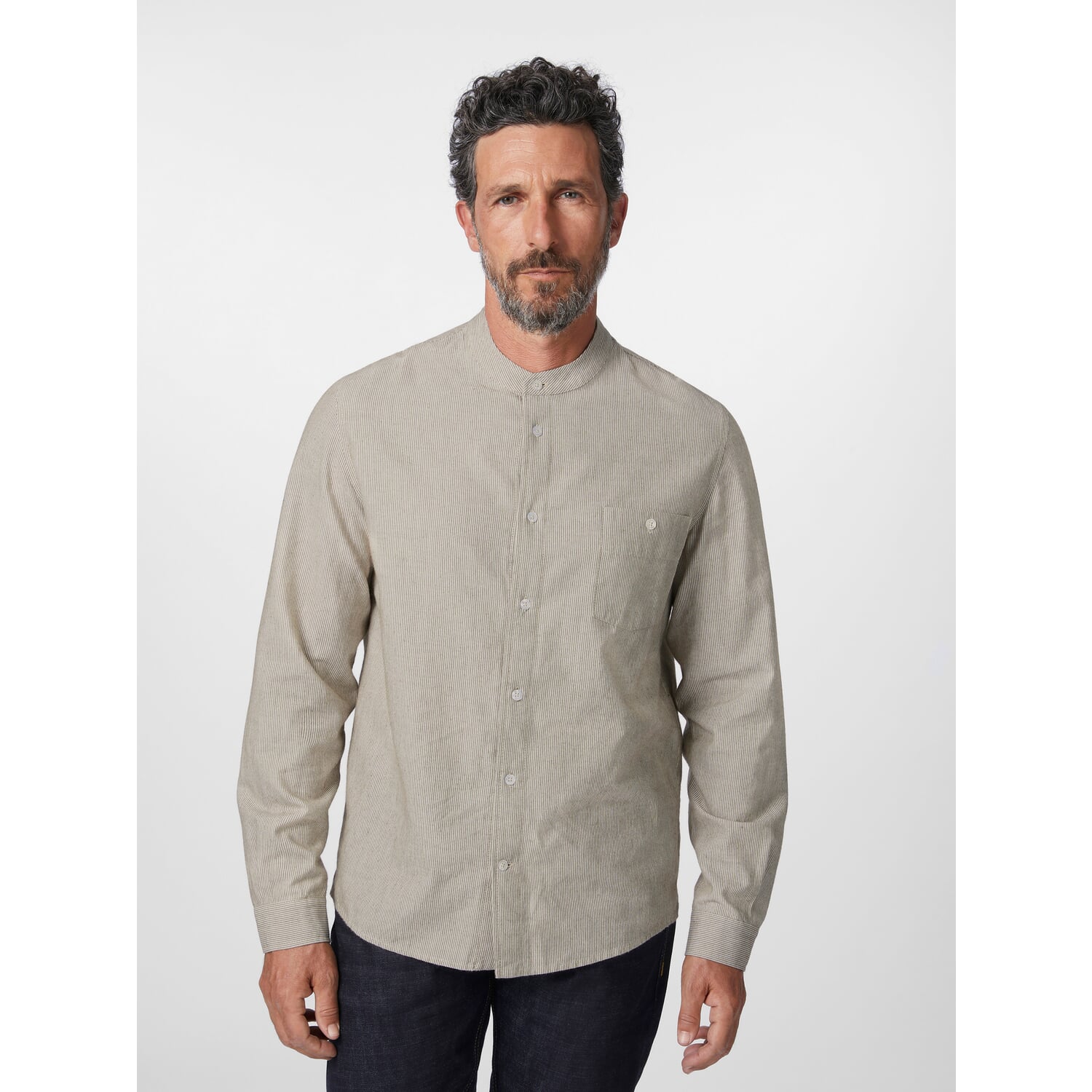 Mens shirt fine striped