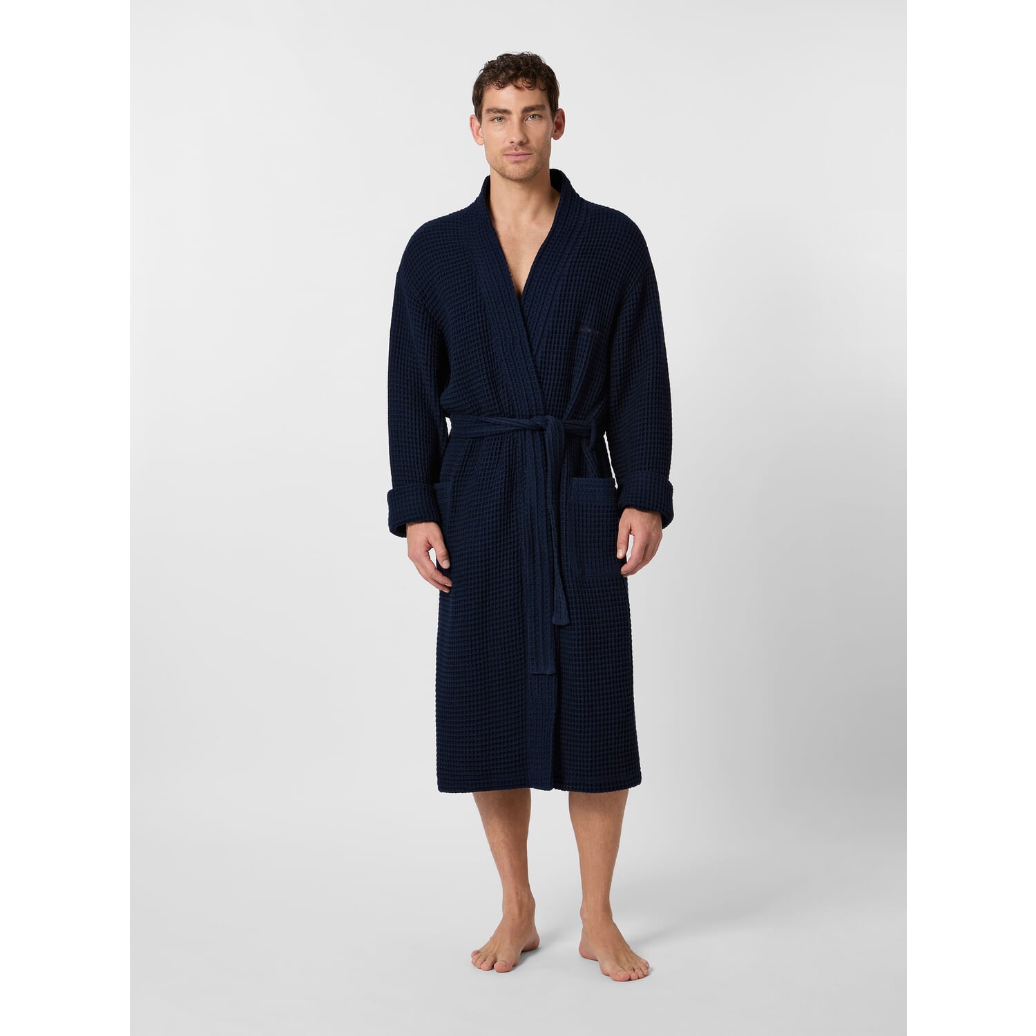 Unisex waffle piqu&eacute; bathrobe