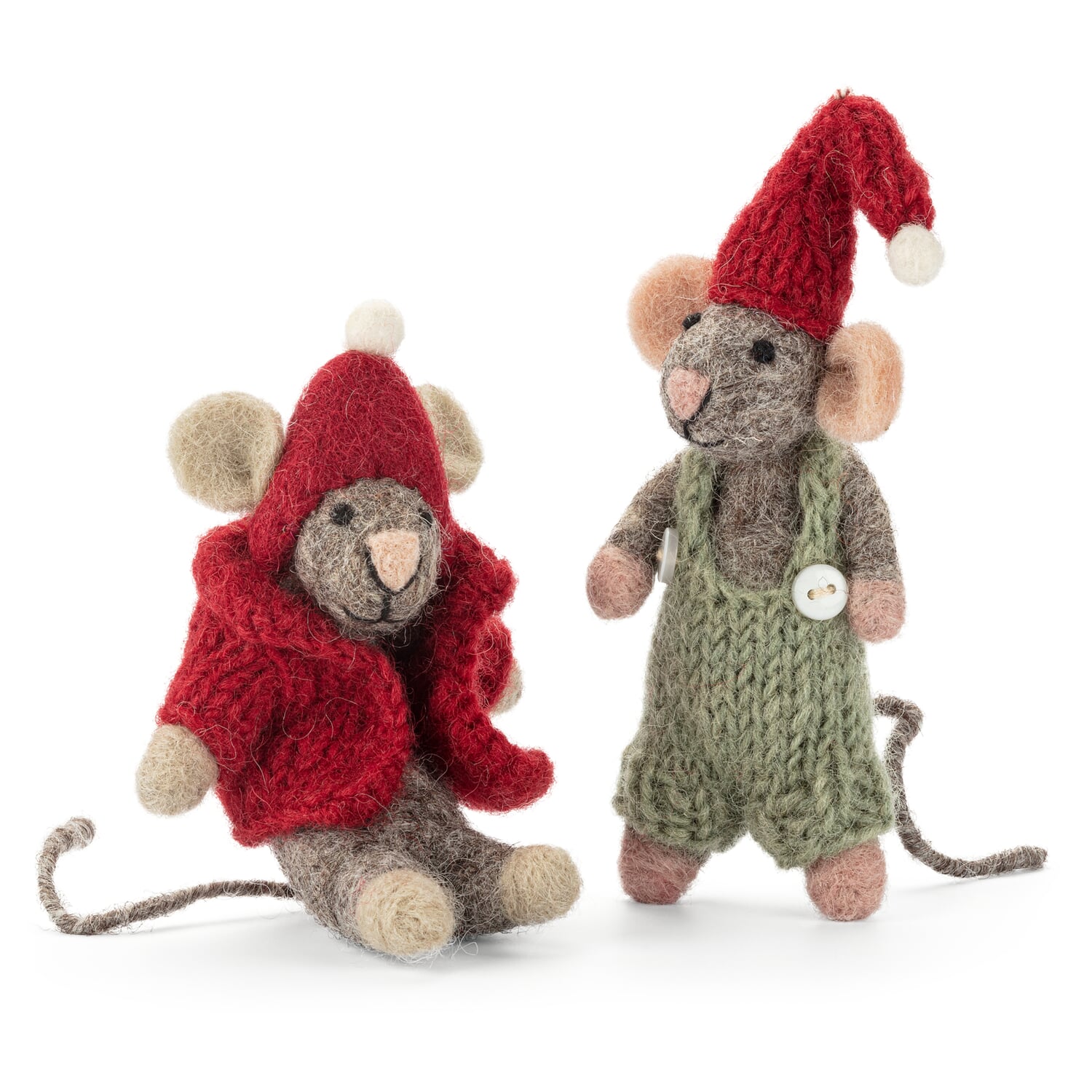 Mice dolls felt set of 2