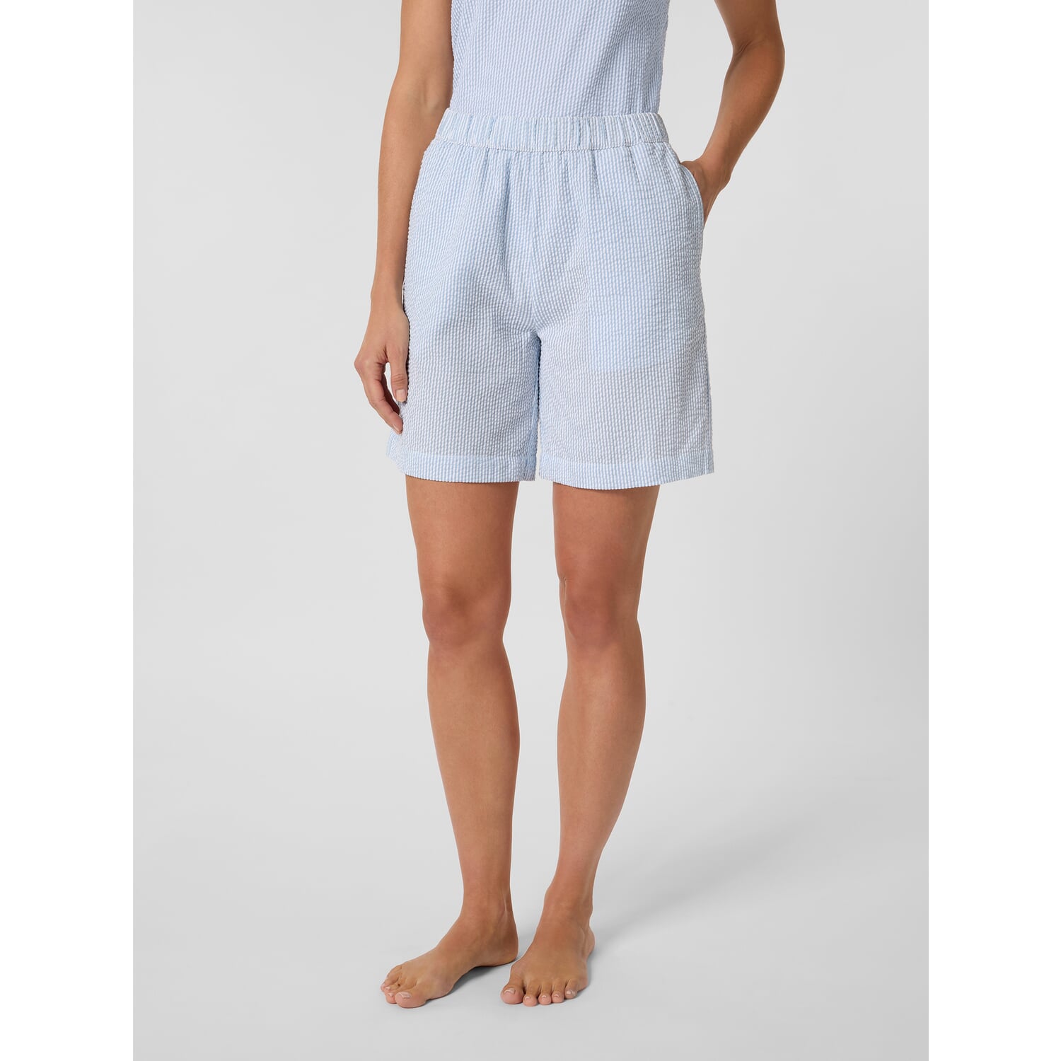 Ladies' seersucker pyjama shorts