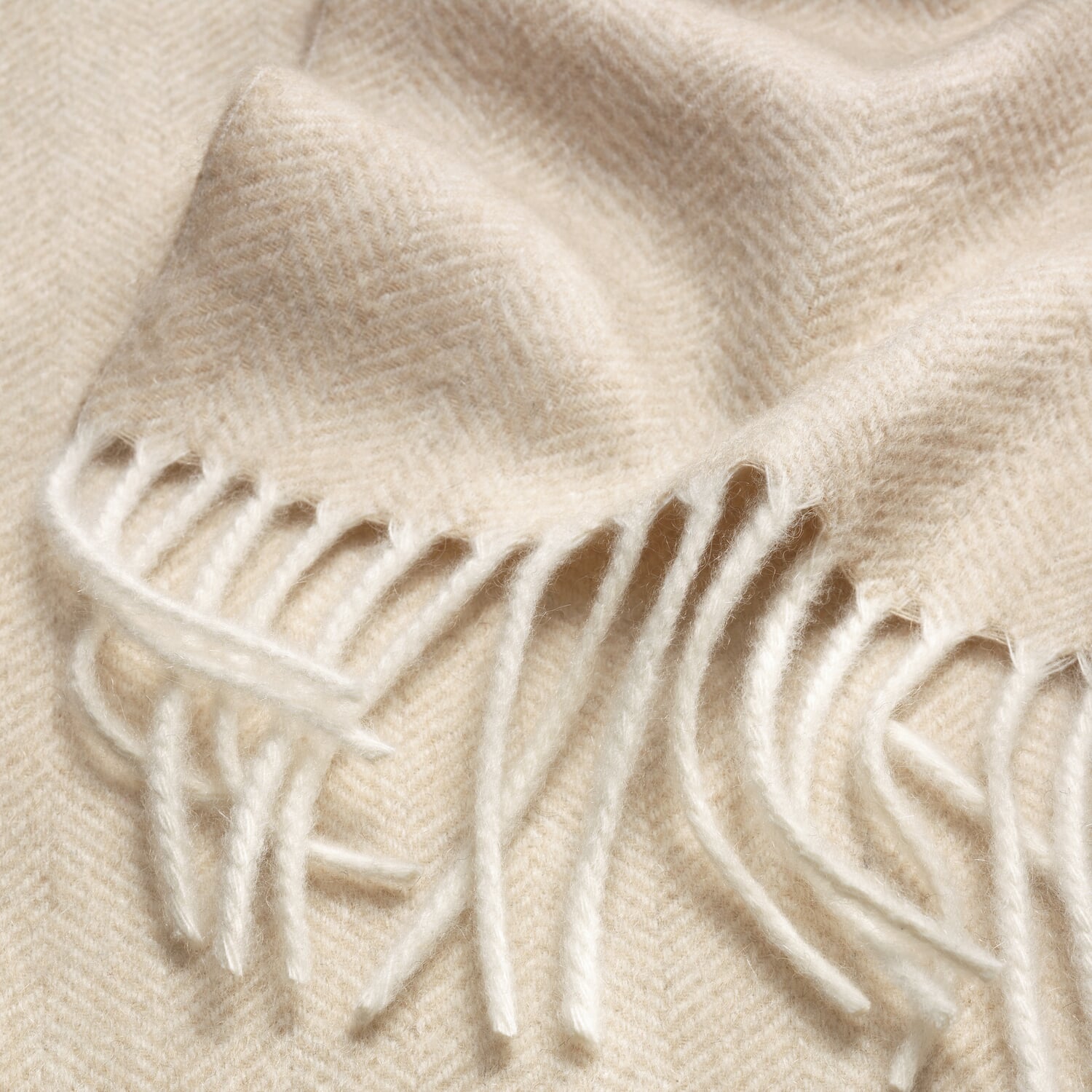 Cashmere blanket herringbone