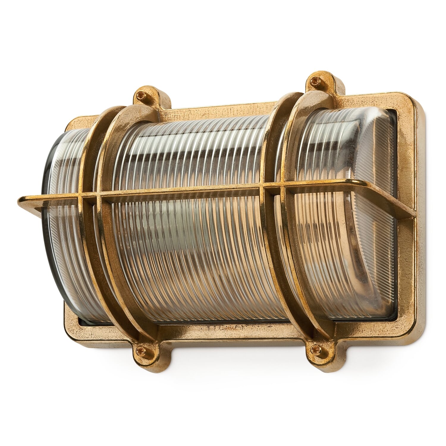 Wall and ceiling lamp brass casting rectangular