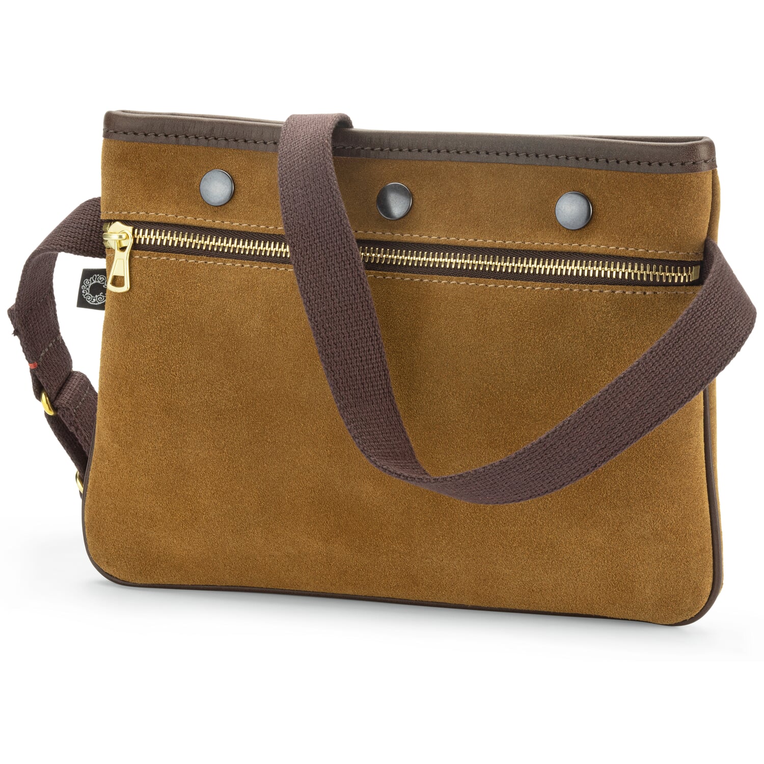 Shoulder bag suede, brown