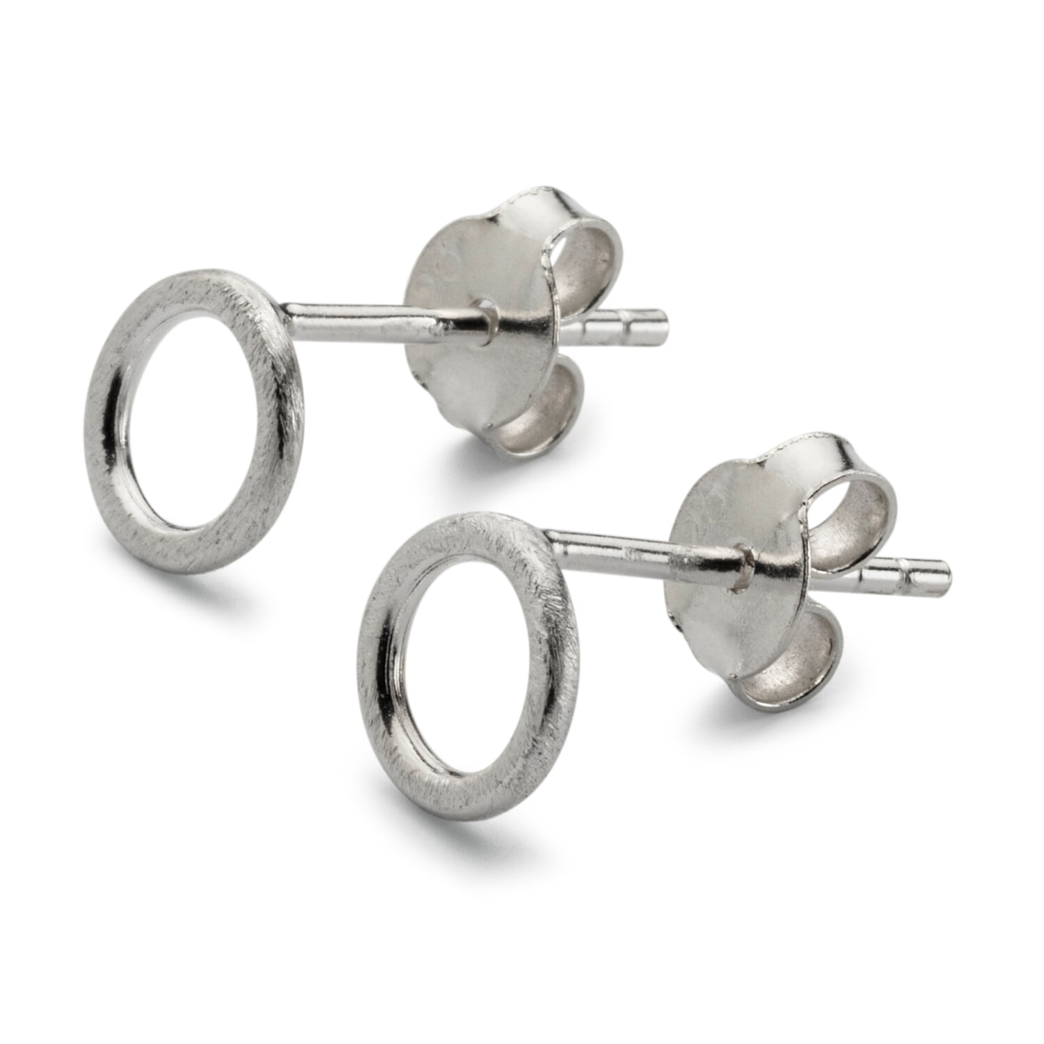 Stud Earrings Satin Circle