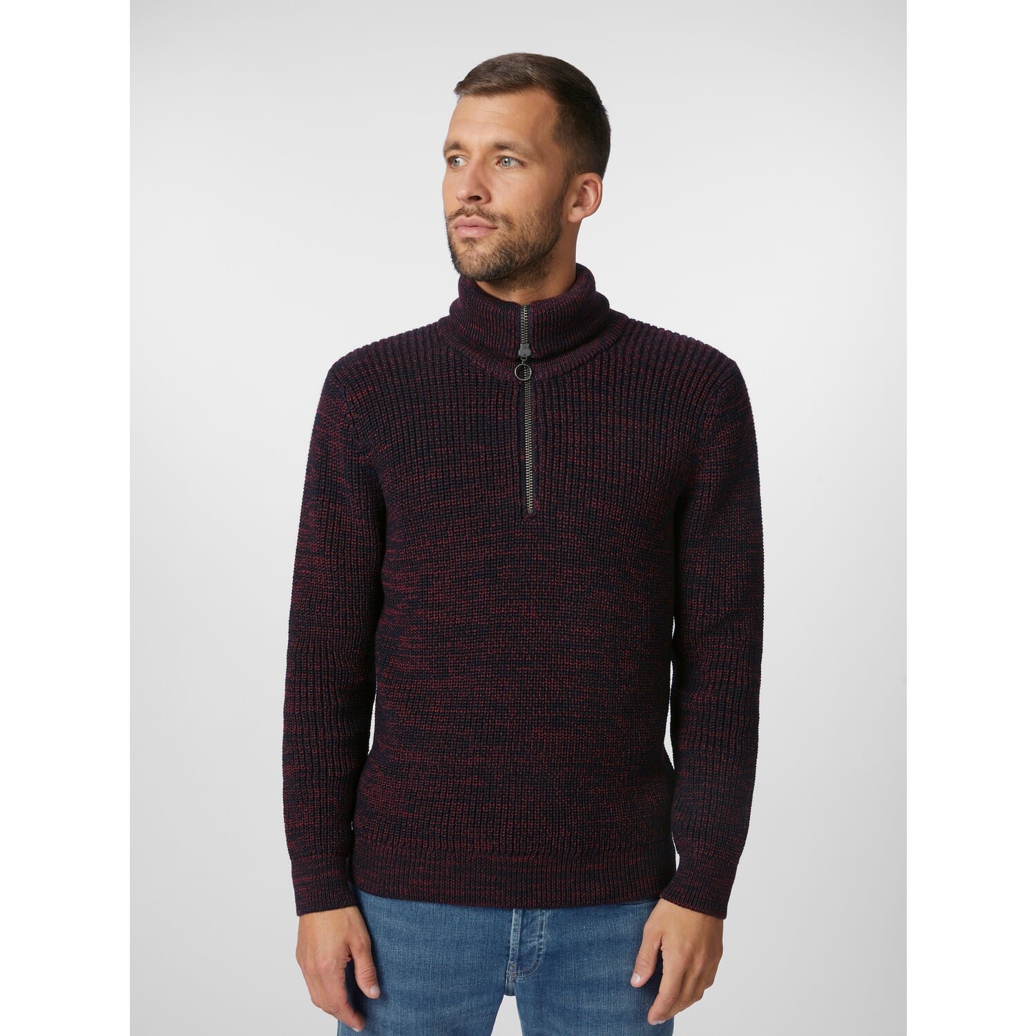 Men's troyer zip collar