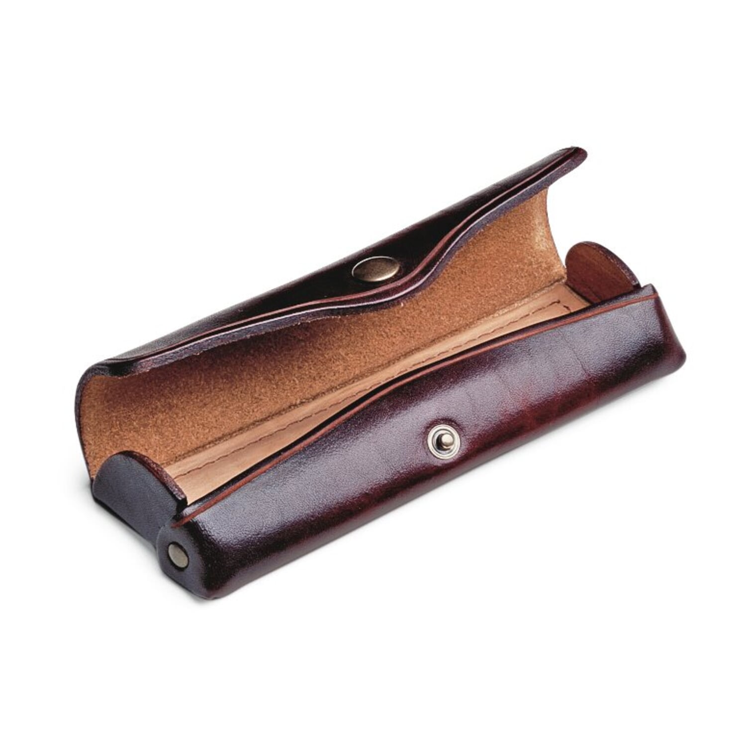 Glasses folding case cowhide