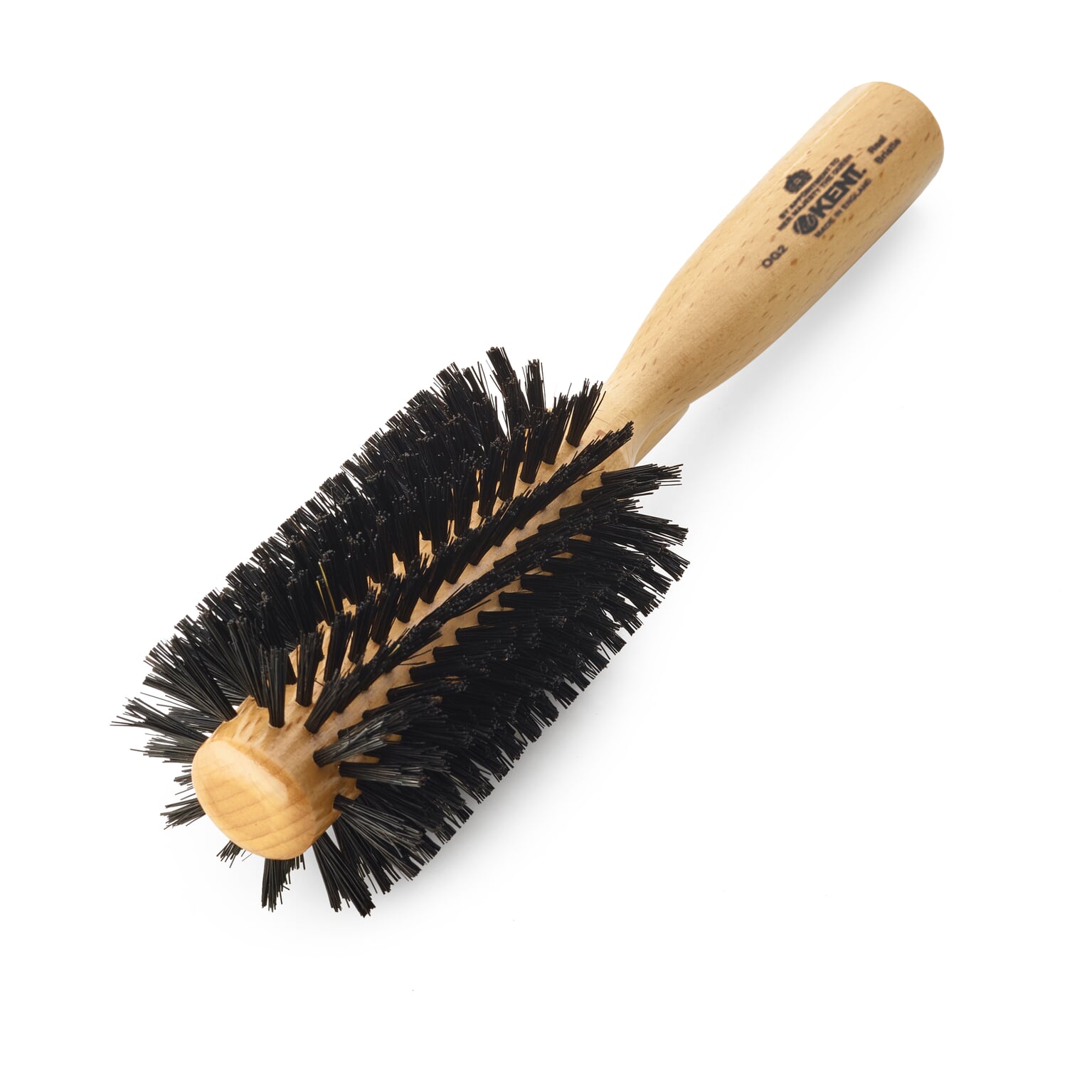 Kent round hair brush boar bristle black