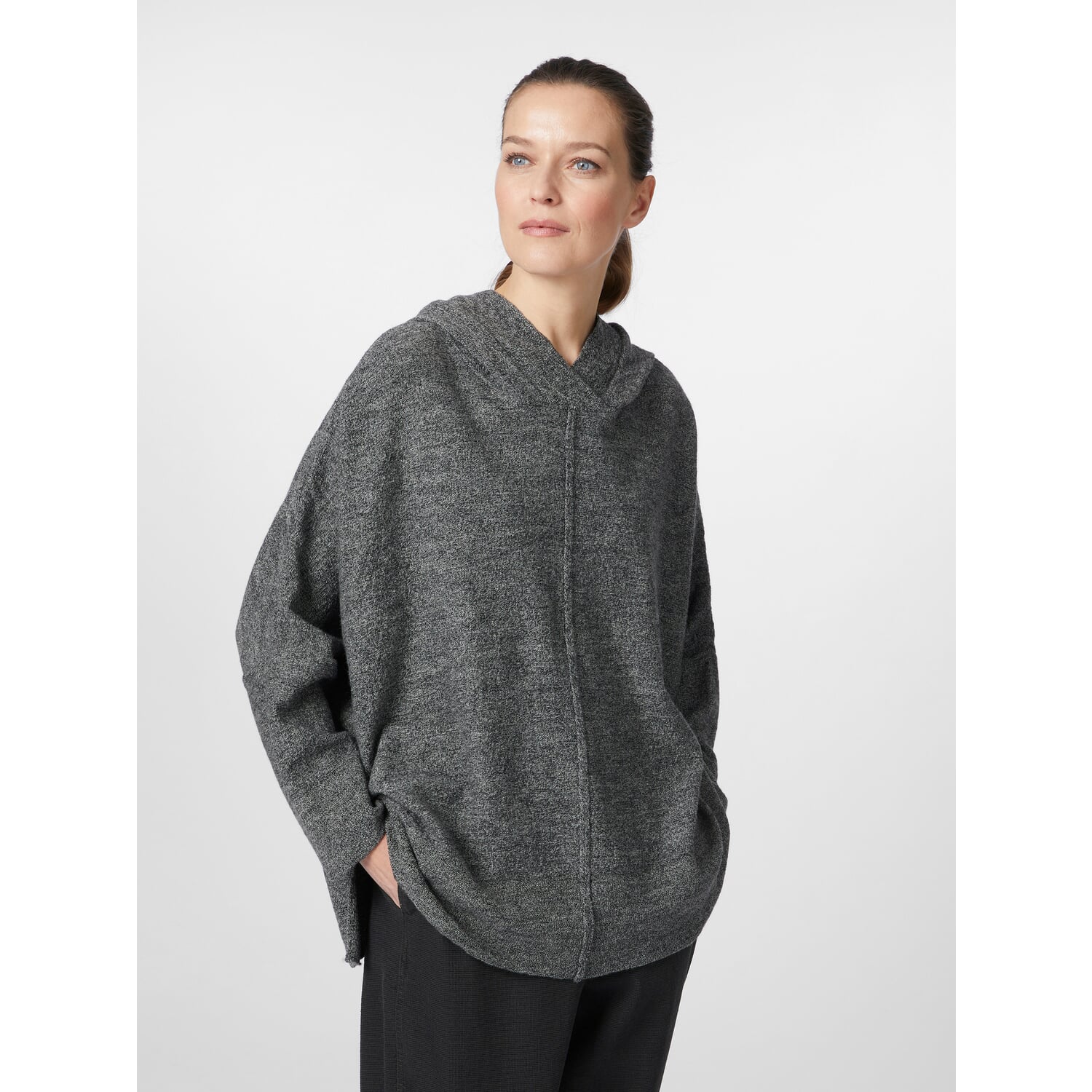 Ladies knitted hoodie