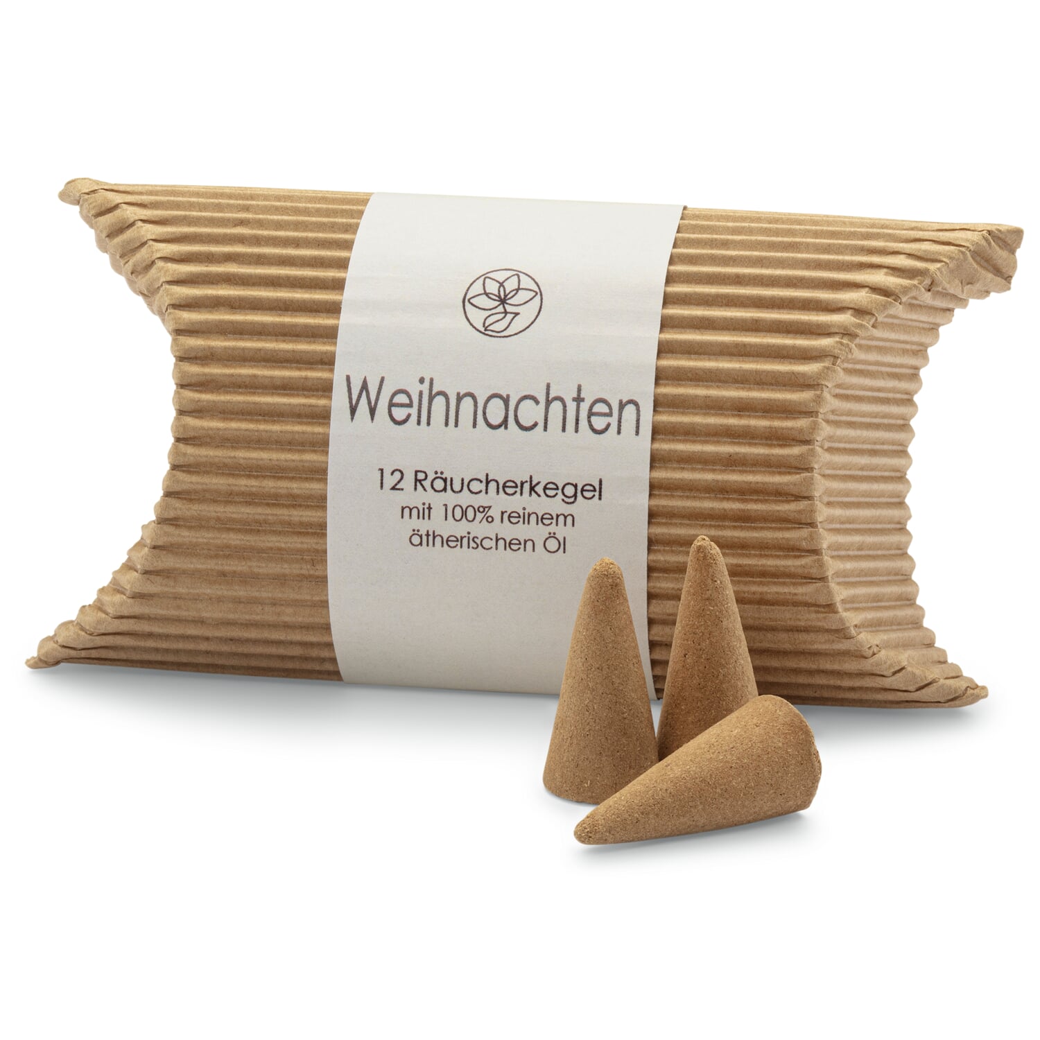 Incense cones with essential oils