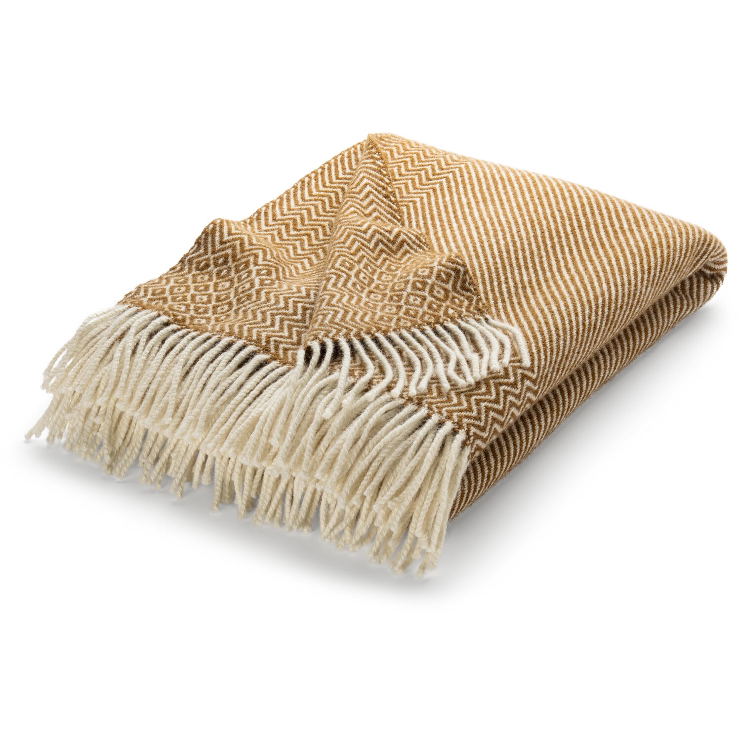 Lamb wool blanket zigzag stripe Kattefot
