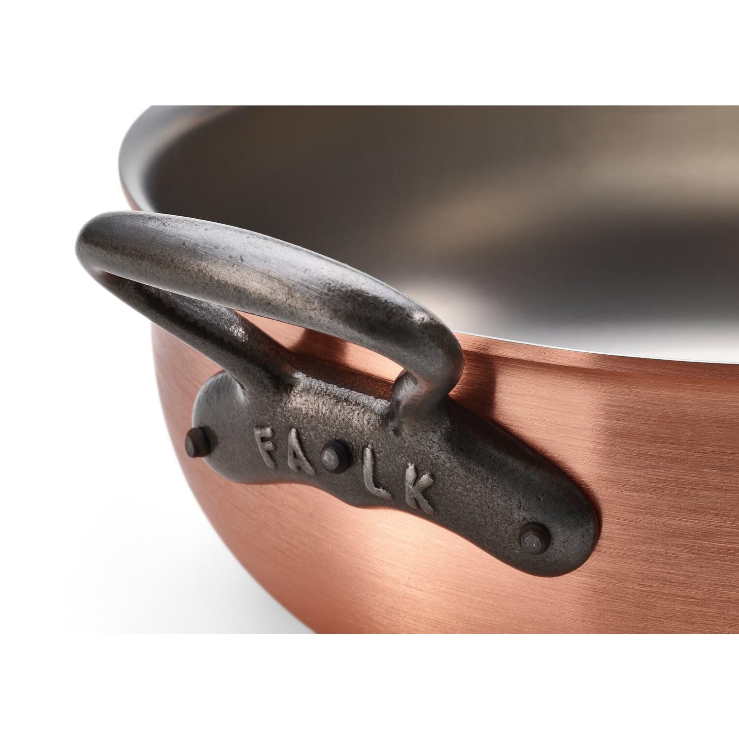 Heavy copper casserole