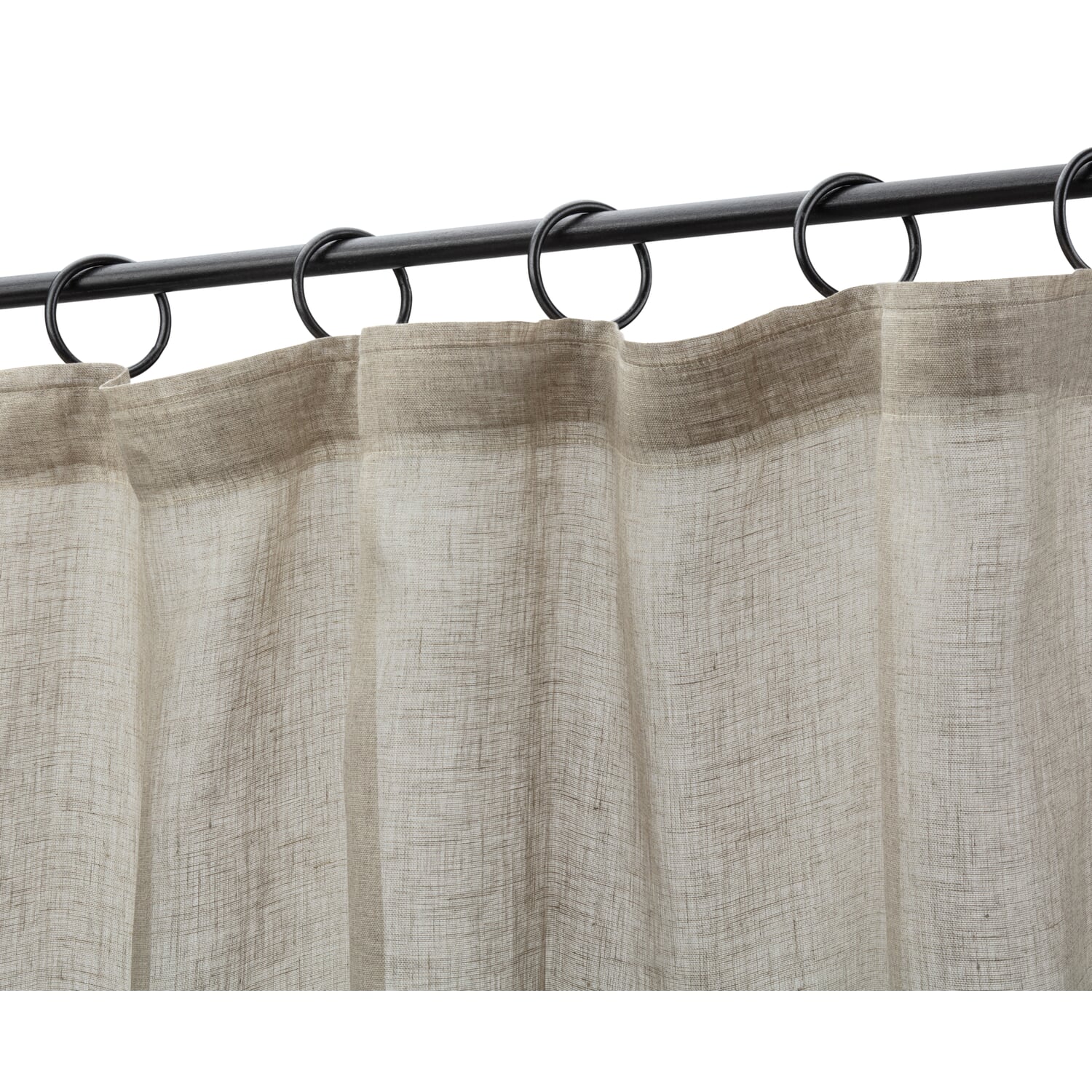 Linen curtain voile