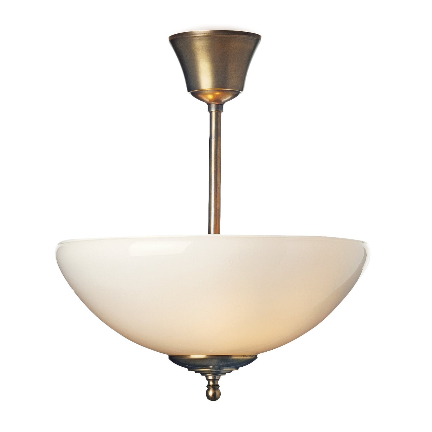 Ceiling light brass with rod