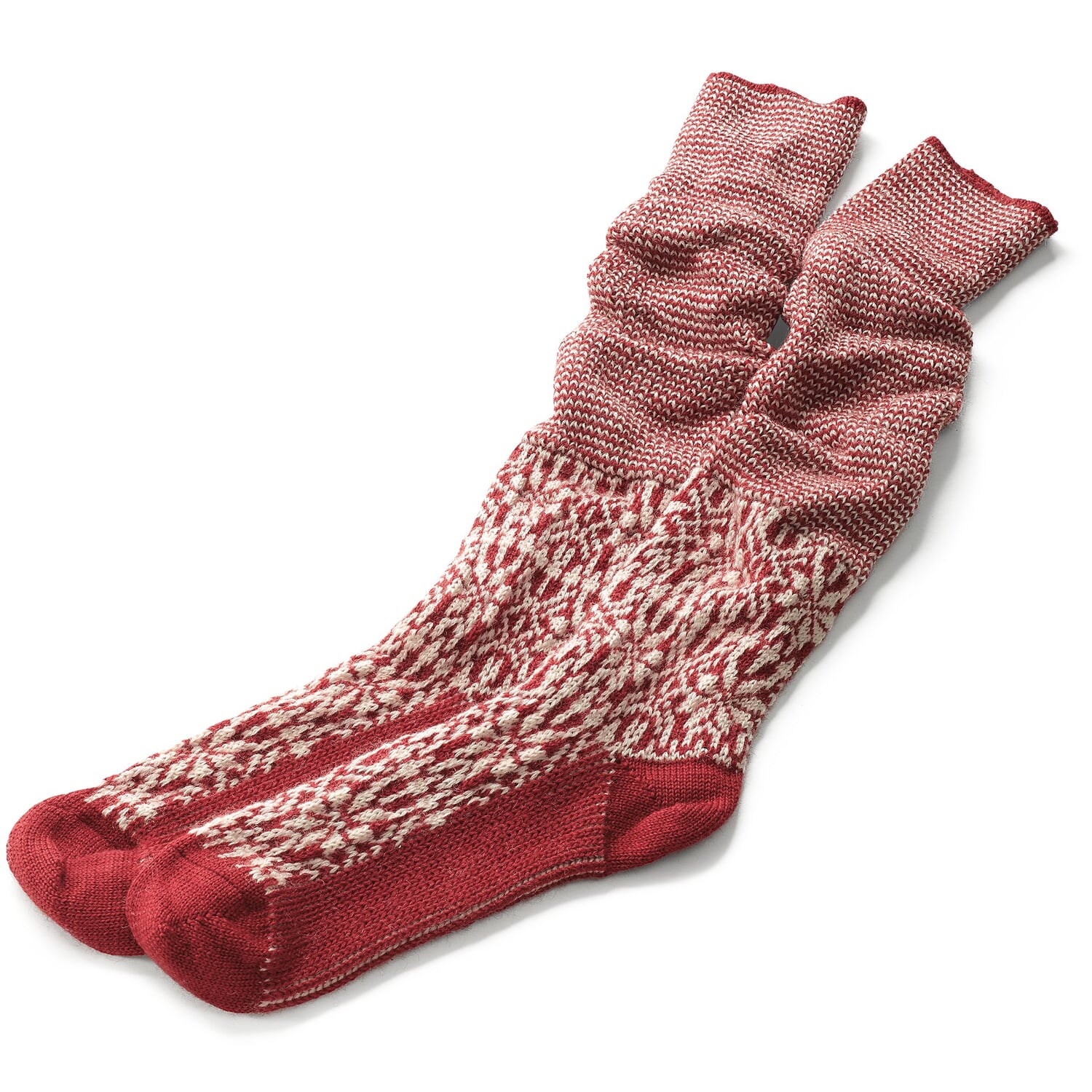 Knee sock jacquard virgin wool