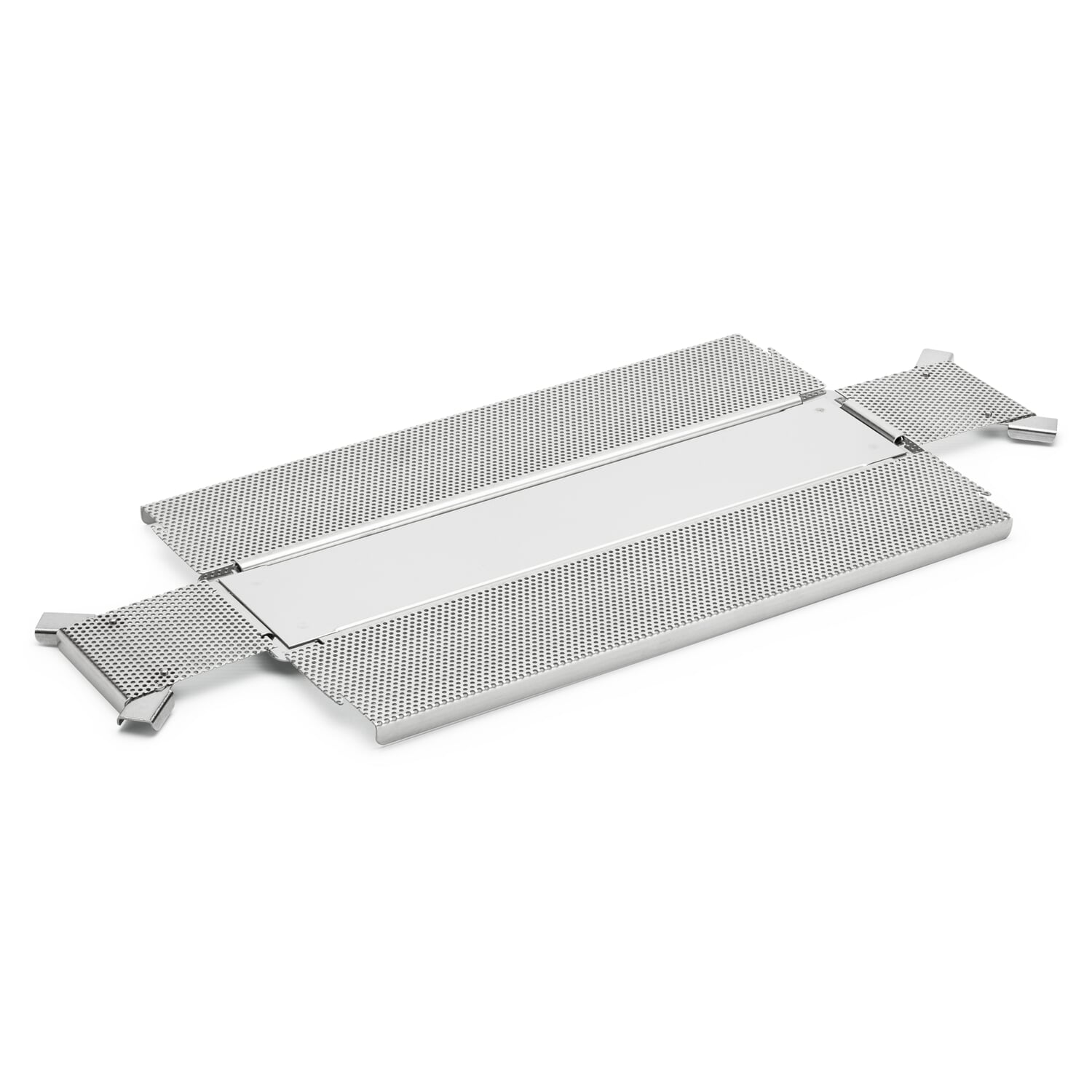 Folding pie dish stainless steel perforated