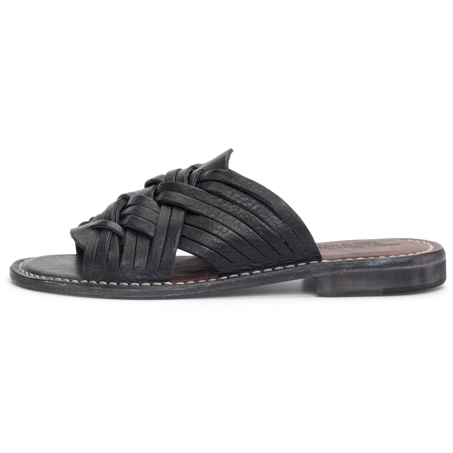 Ladies leather sandal braided