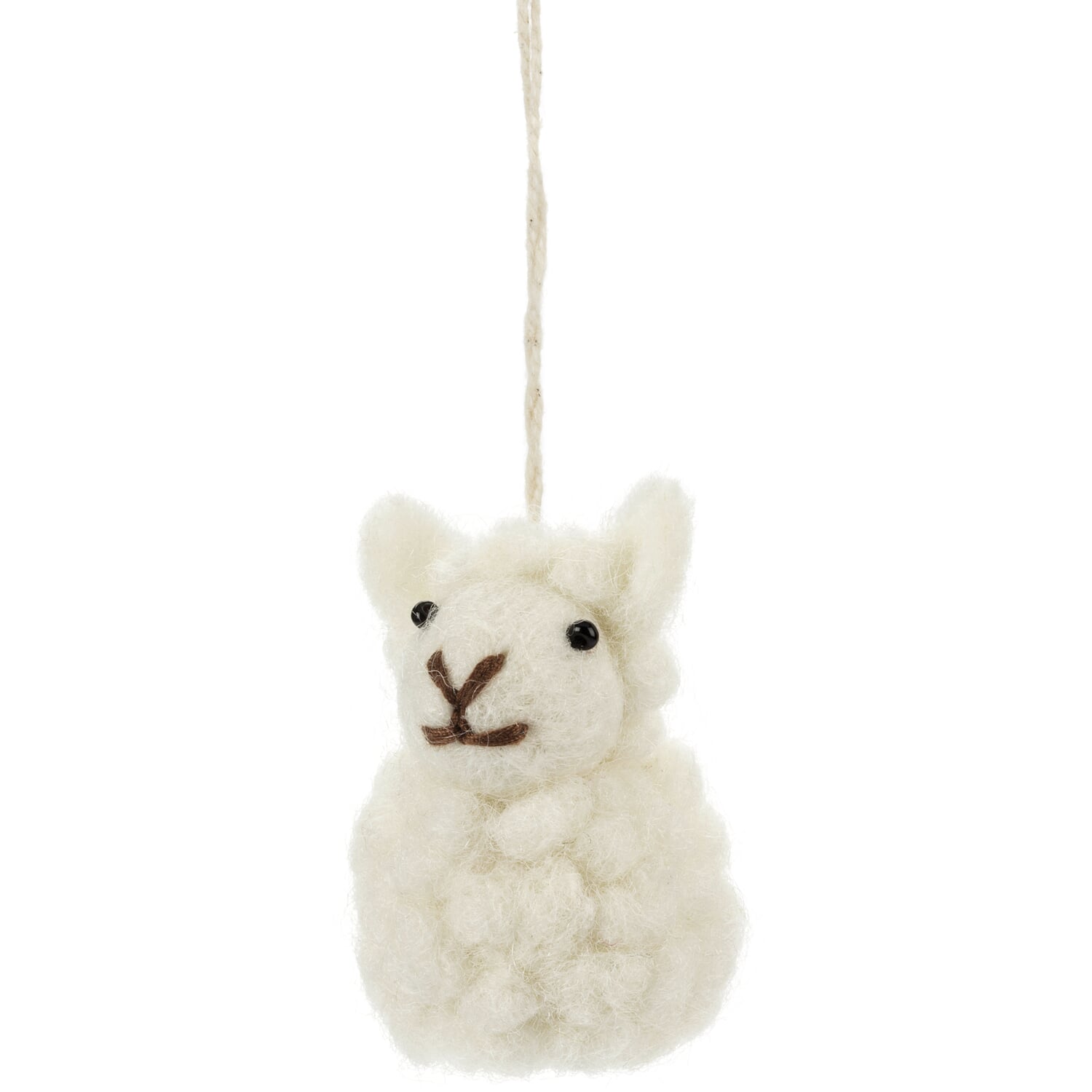 Felt sheep pendant