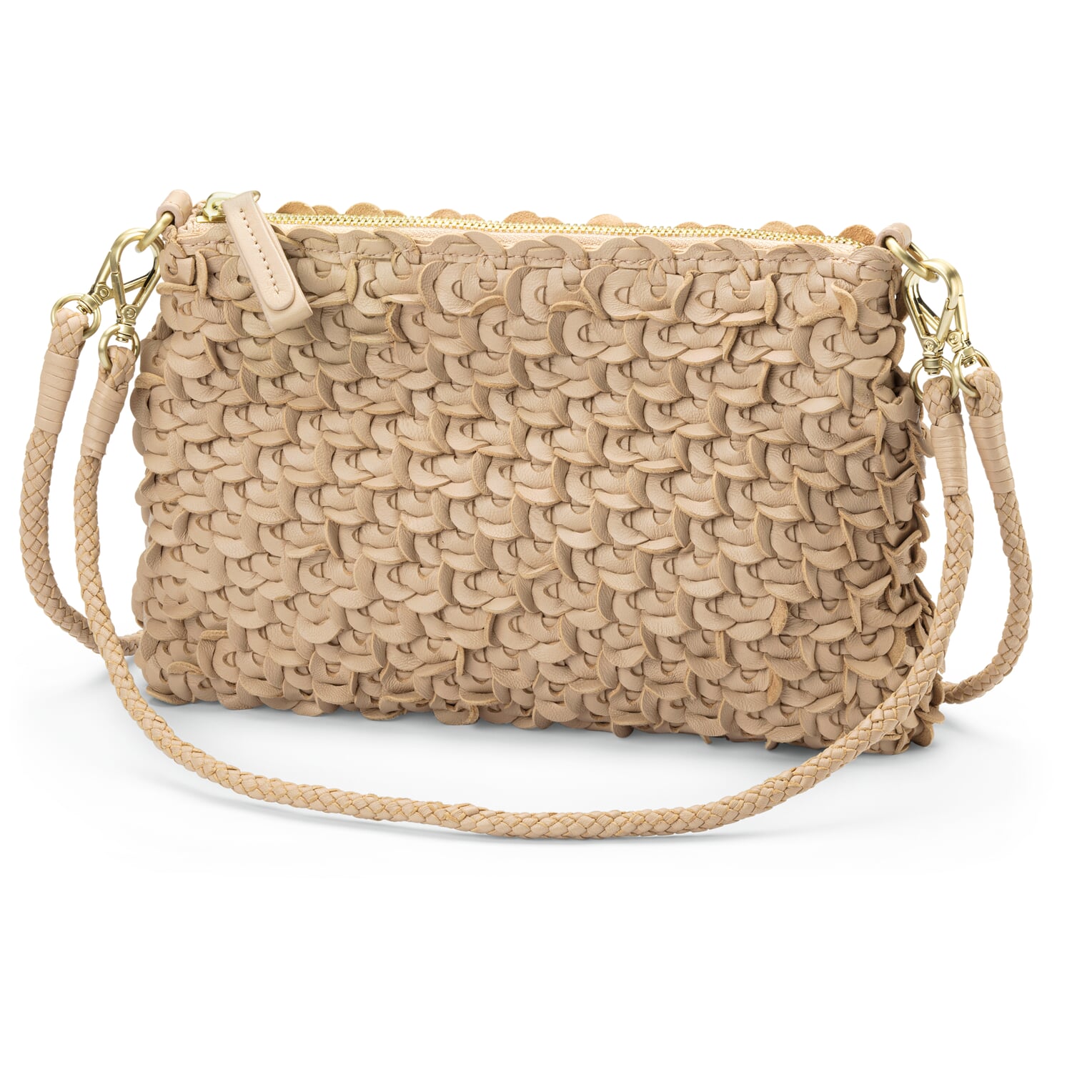 Structured ladies' handbag, champagne