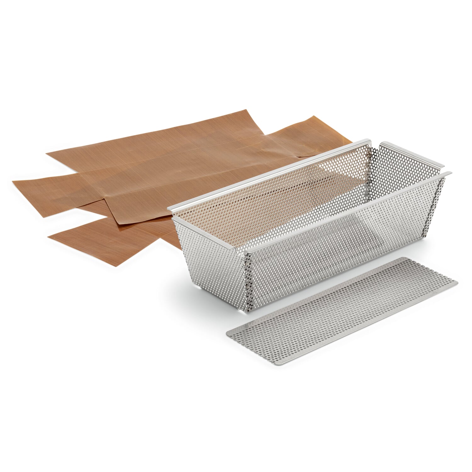 King cake pan stainless steel perforated