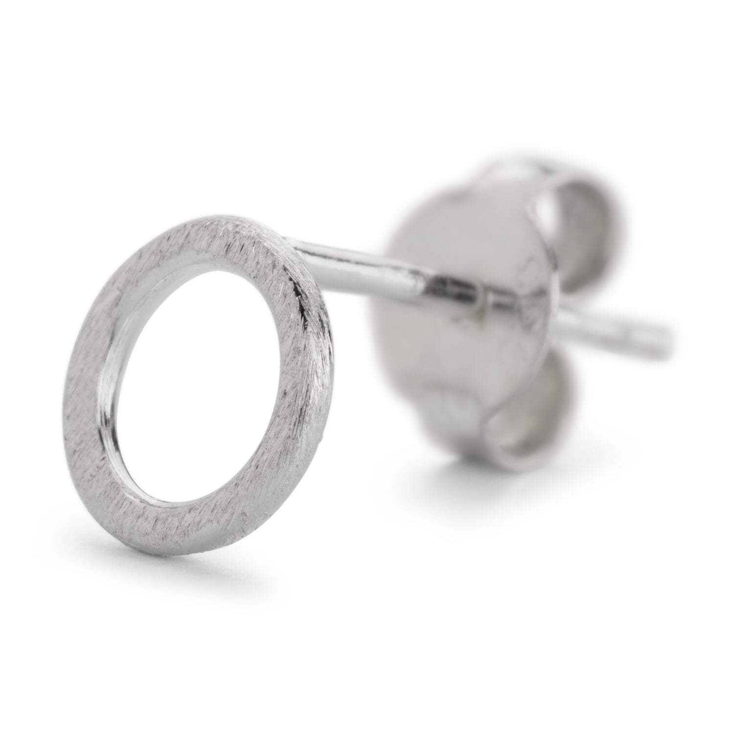 Stud Earrings Satin Circle