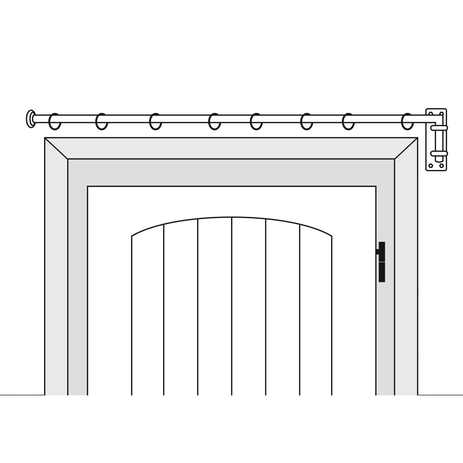 Curtain rod swivel arm forged